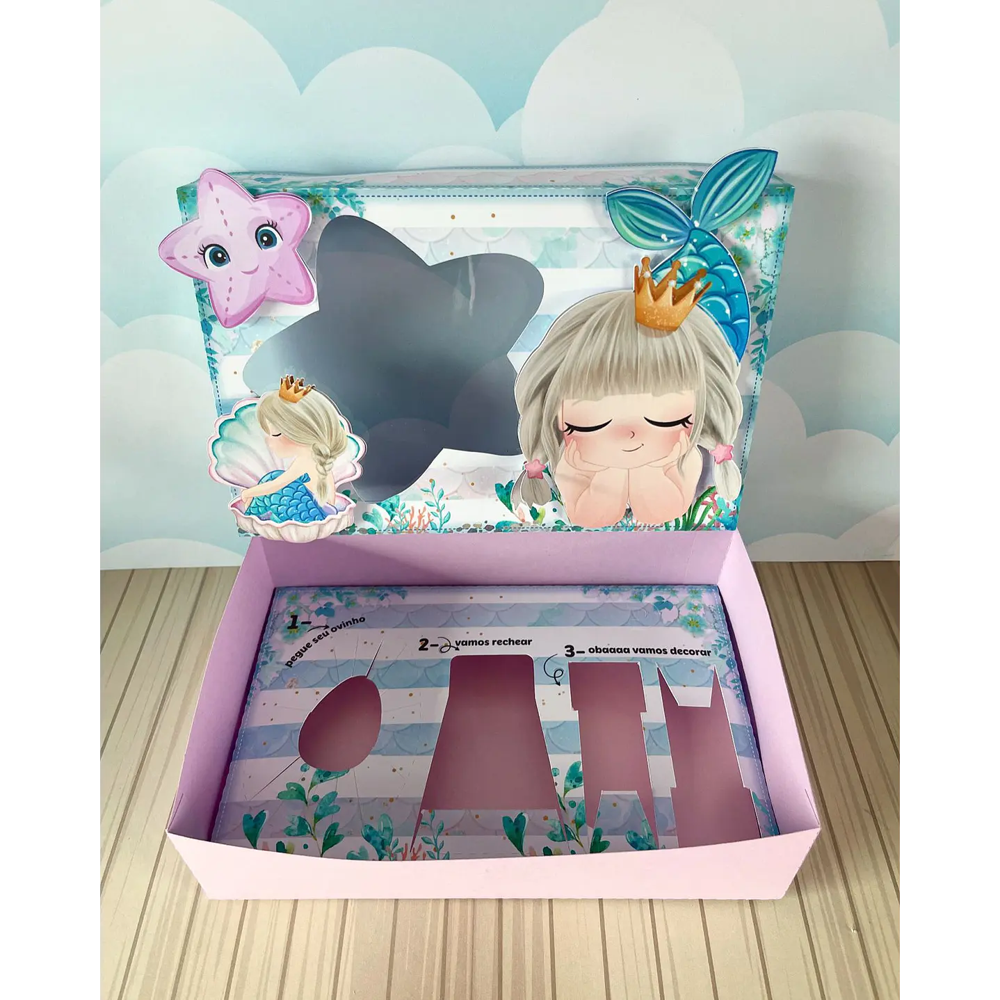 Arquivo de Corte Mini Confeiteiro Sereia - Páscoa 2