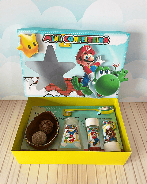 Arquivo de Corte Mini Confeiteiro Super Mario - Páscoa