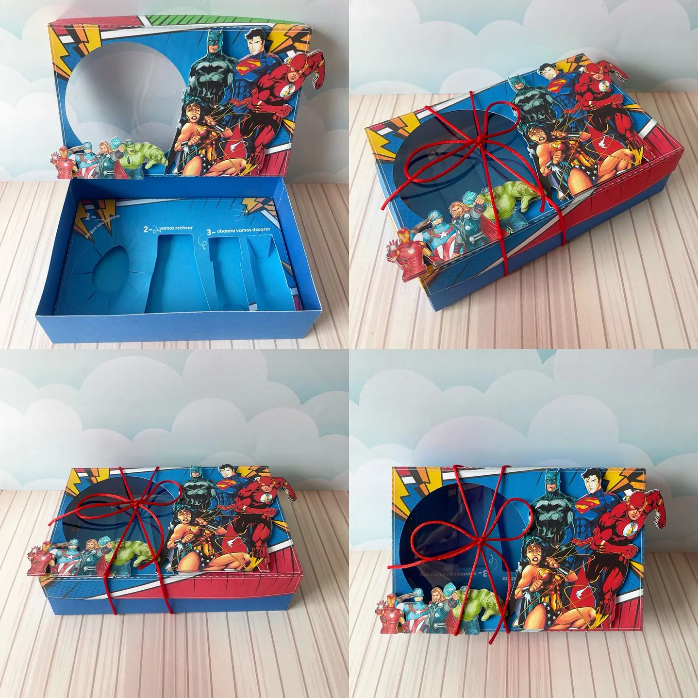 Arquivo de Corte Mini Confeiteiro Super Heróis - Páscoa 1