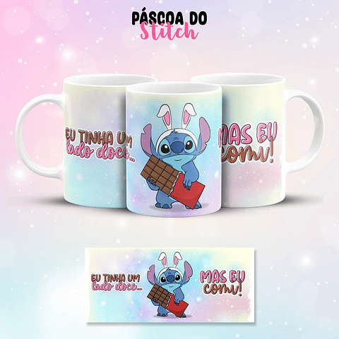 Artes Canecas Stitch Páscoa