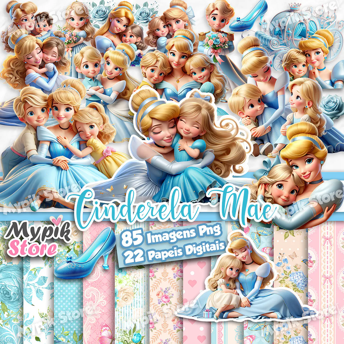 Kit Digital Cinderela Mãe 1