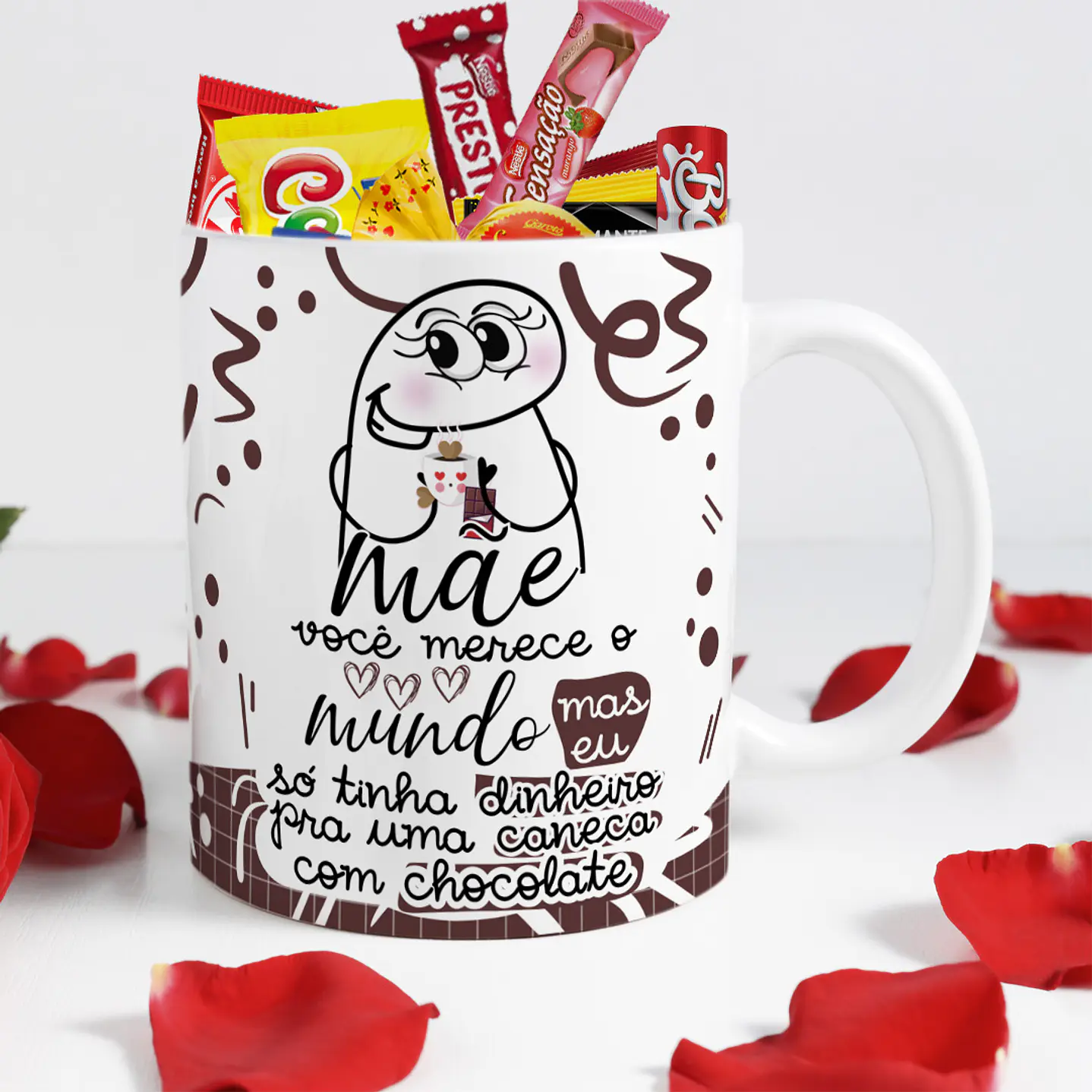 14 Artes Canecas Dia das Mães Flork chocolate PNG e CDR Editável 14