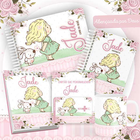 Kit Digital Encadernação Abençoada por Deus