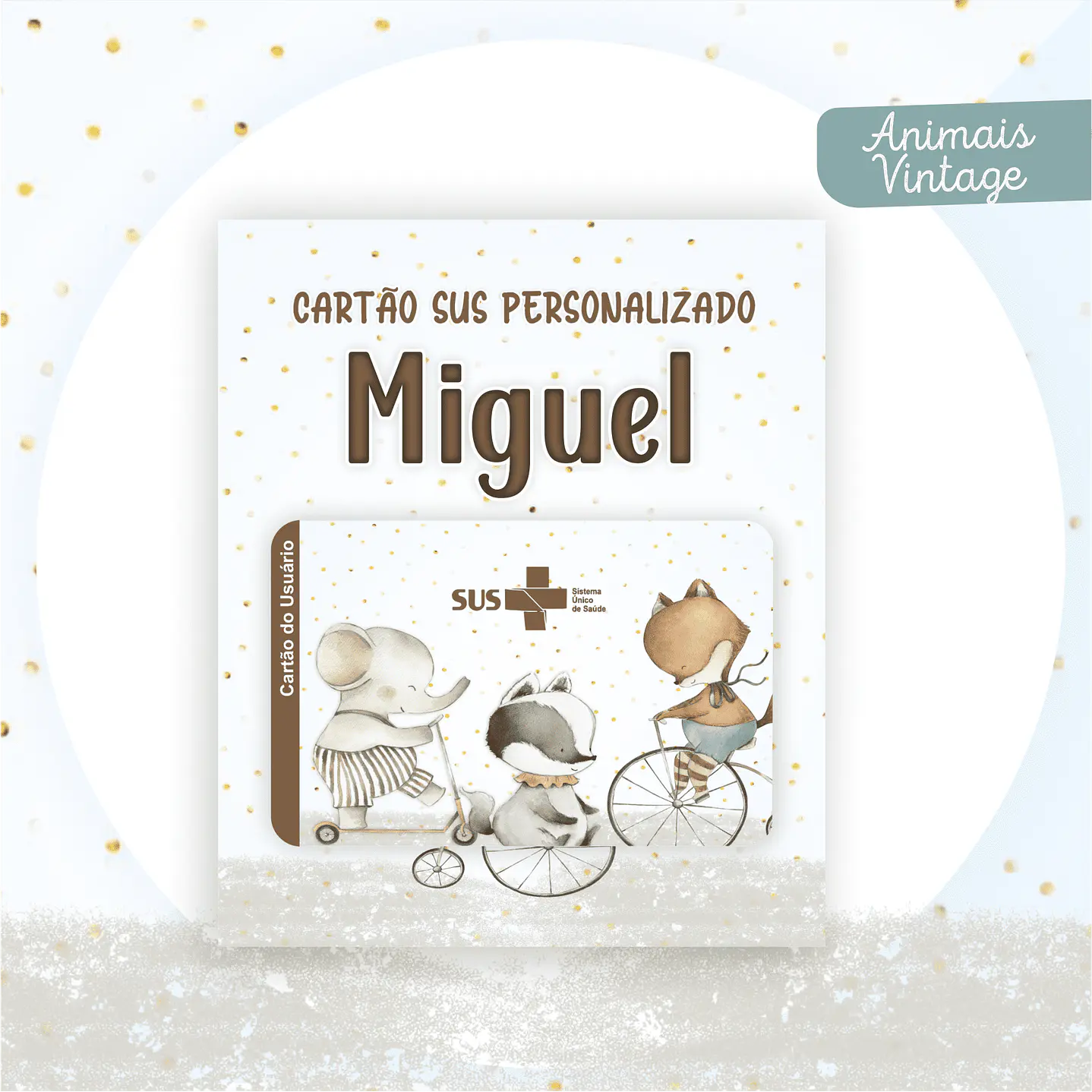 Kit Digital Encadernação Animais Caderneta e Livro do bebê 8