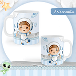 Kit Digital Encadernação Astronauta Caderneta e Livro do bebê