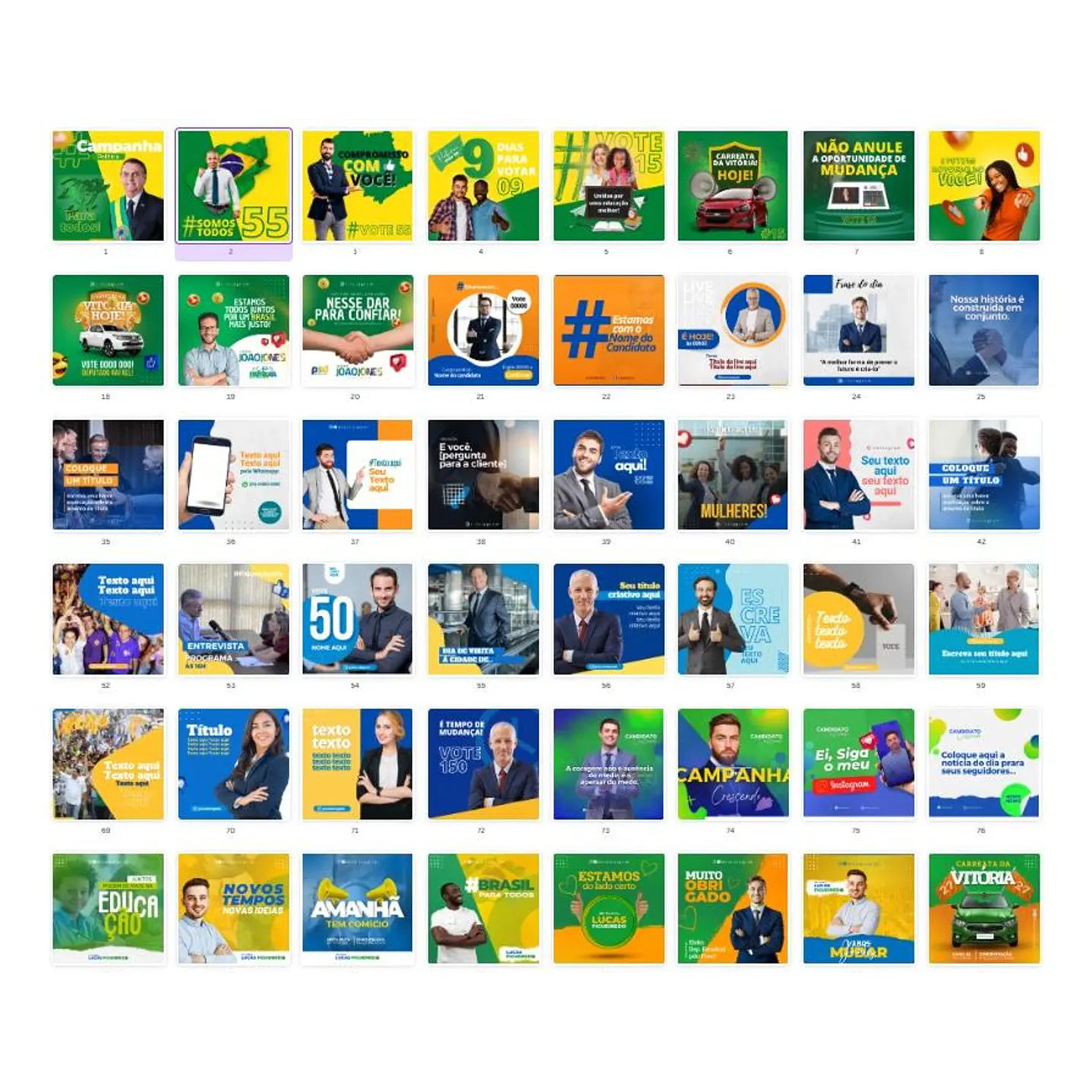 Mega Pack do Candidato Editável - Políticas Eleições 2024 Artes editáveis 2