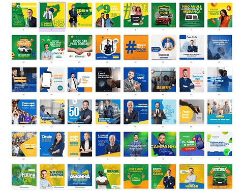 Mega Pack do Candidato Editável - Políticas Eleições 2024 Artes editáveis