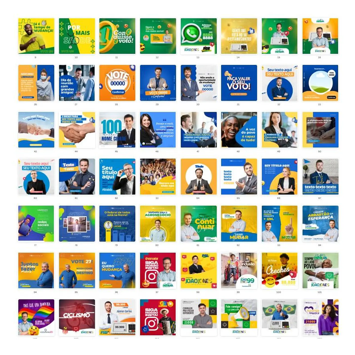 Mega Pack do Candidato Editável - Políticas Eleições 2024 Artes editáveis 3