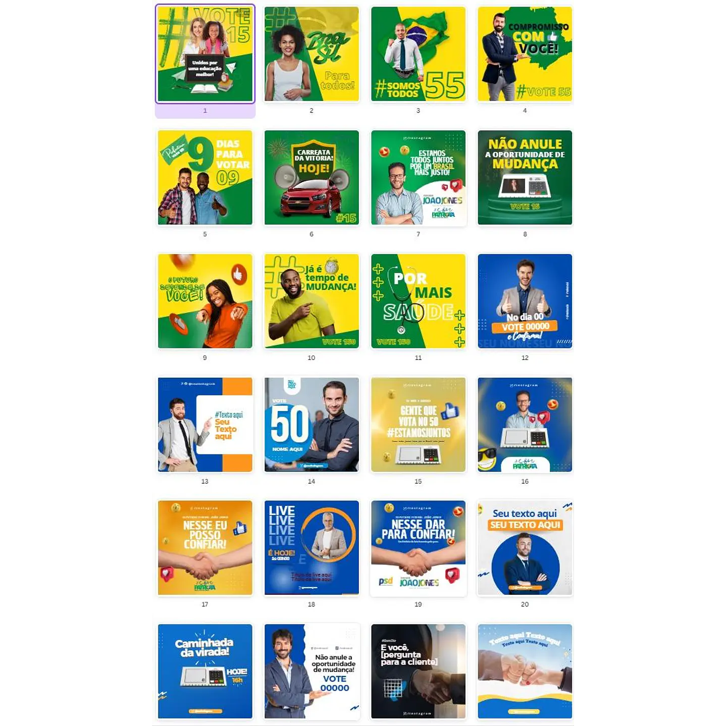 Mega Pack do Candidato Editável - Políticas Eleições 2024 Artes editáveis 4