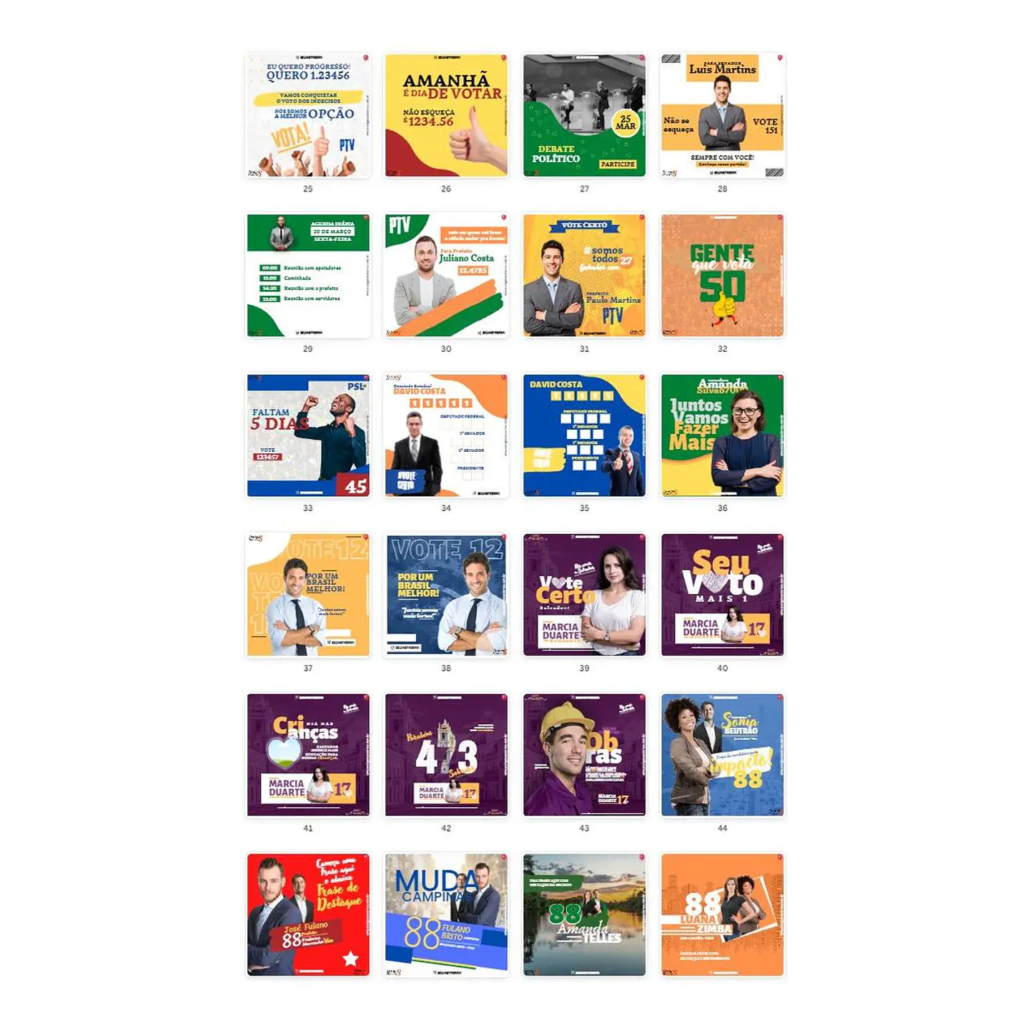 Mega Pack do Candidato Editável - Políticas Eleições 2024 Artes editáveis 6
