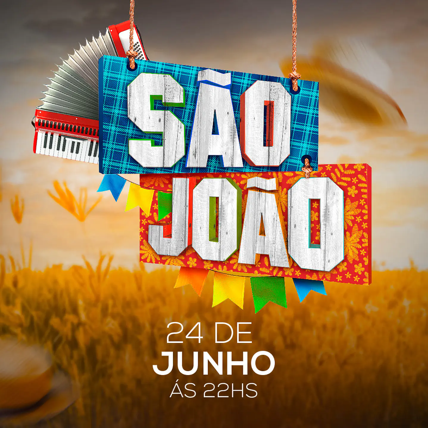 90 Artes Editável Eventos São João PSD Photoshop - Festa Junina  4