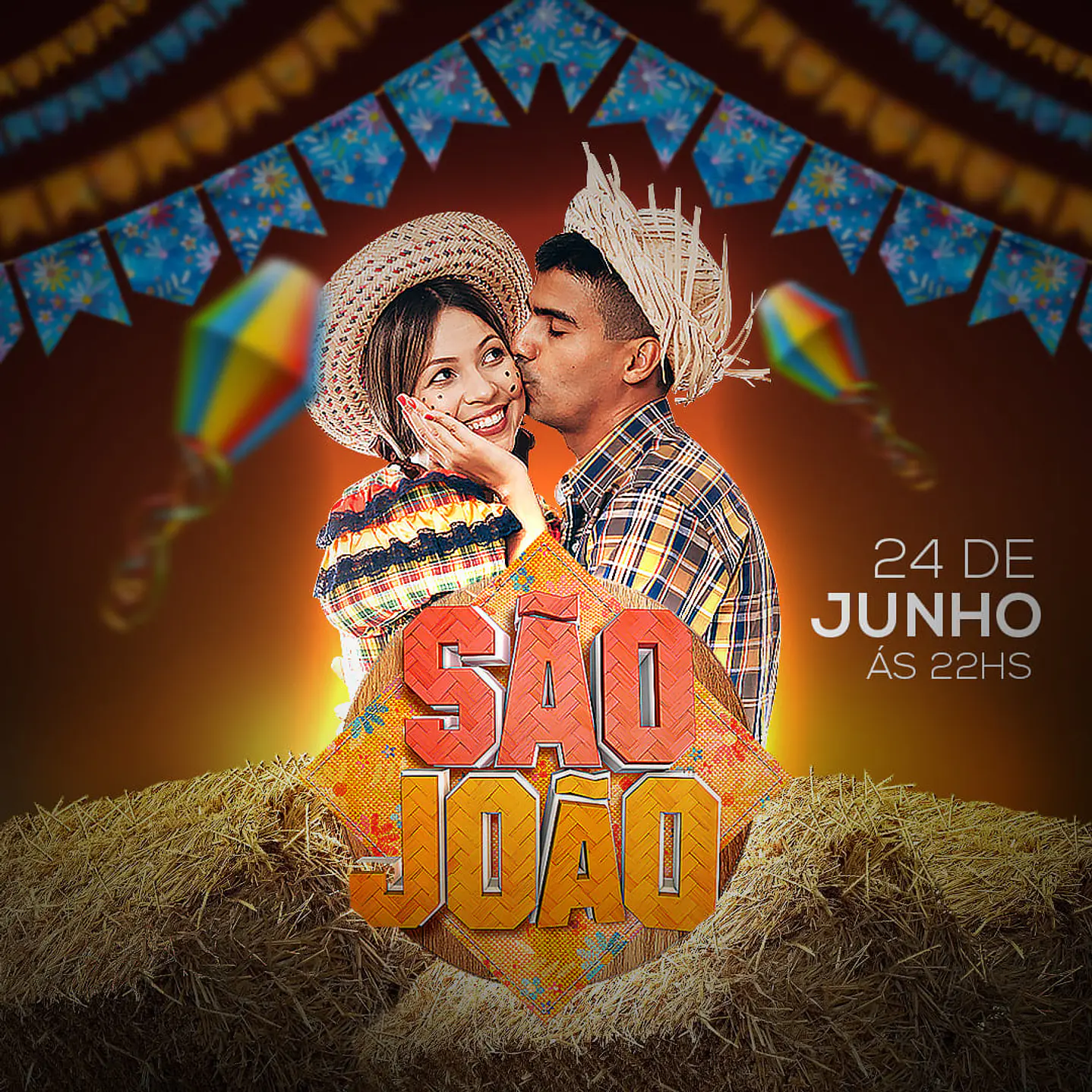 90 Artes Editável Eventos São João PSD Photoshop - Festa Junina  5