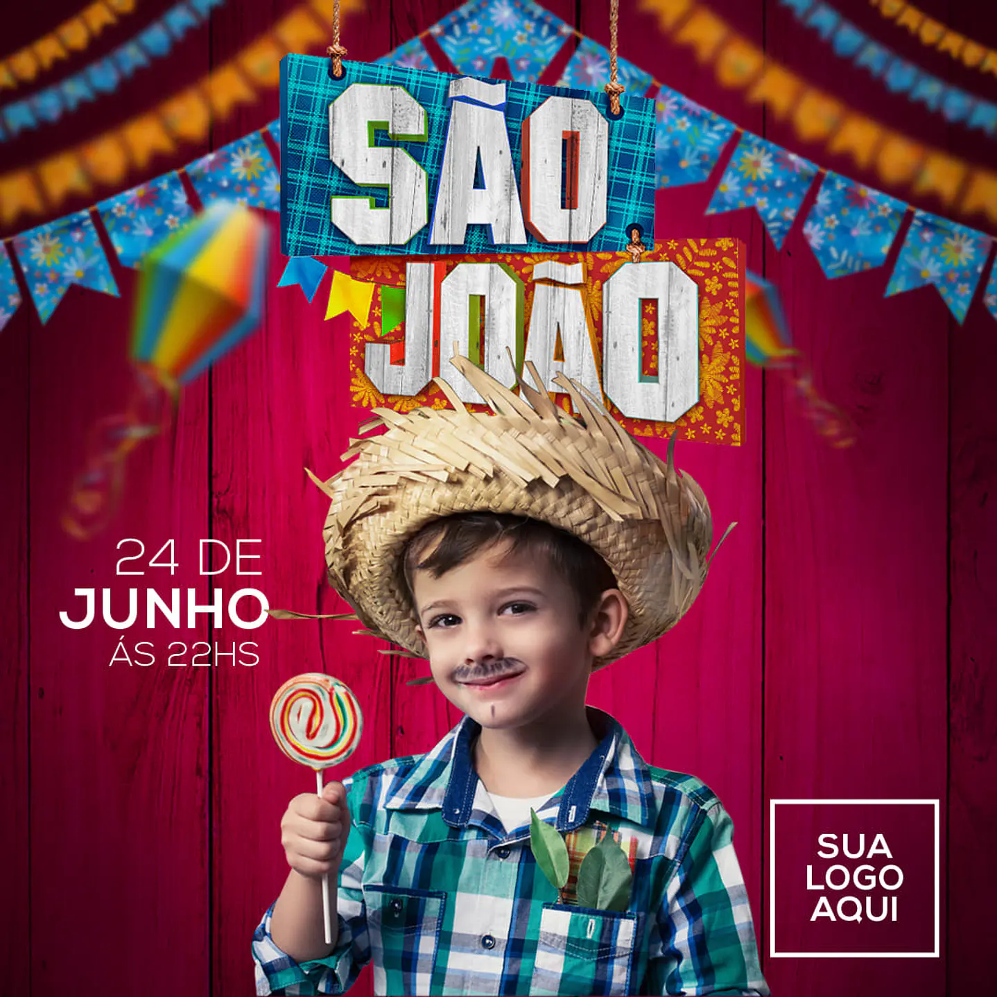 90 Artes Editável Eventos São João PSD Photoshop - Festa Junina  6