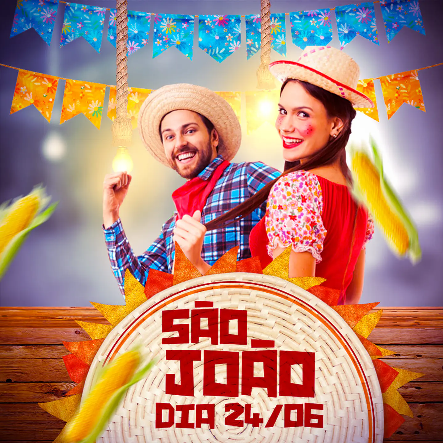 90 Artes Editável Eventos São João PSD Photoshop - Festa Junina  7