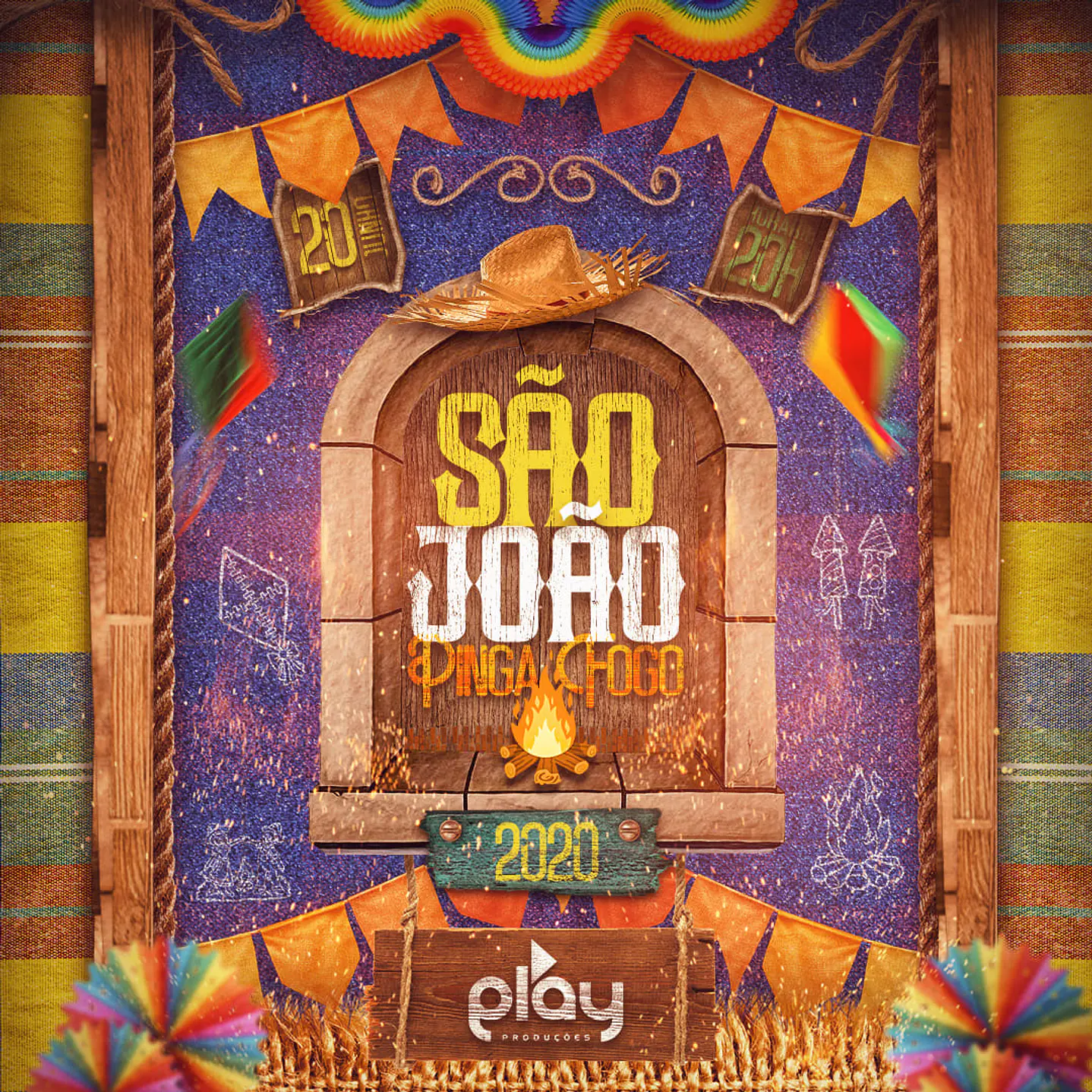 90 Artes Editável Eventos São João PSD Photoshop - Festa Junina  14