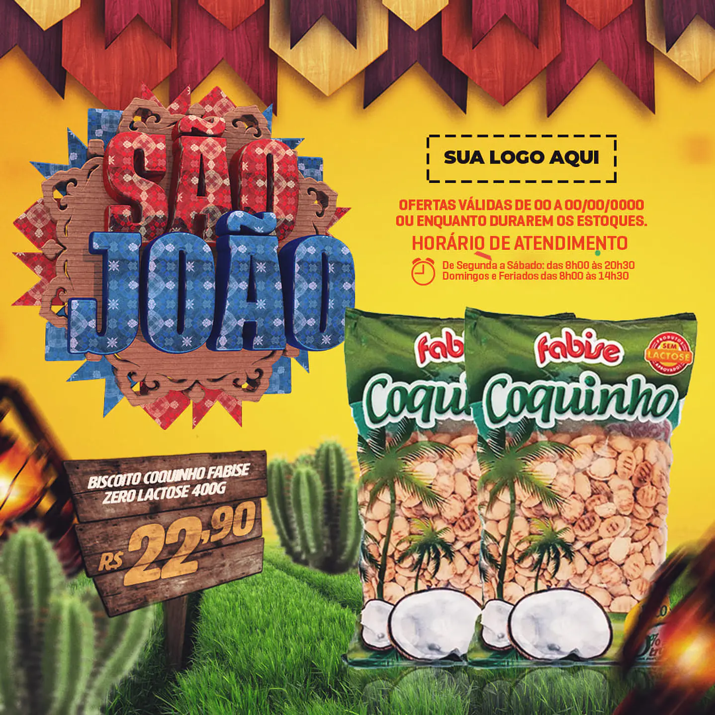 90 Artes Editável Eventos São João PSD Photoshop - Festa Junina  17