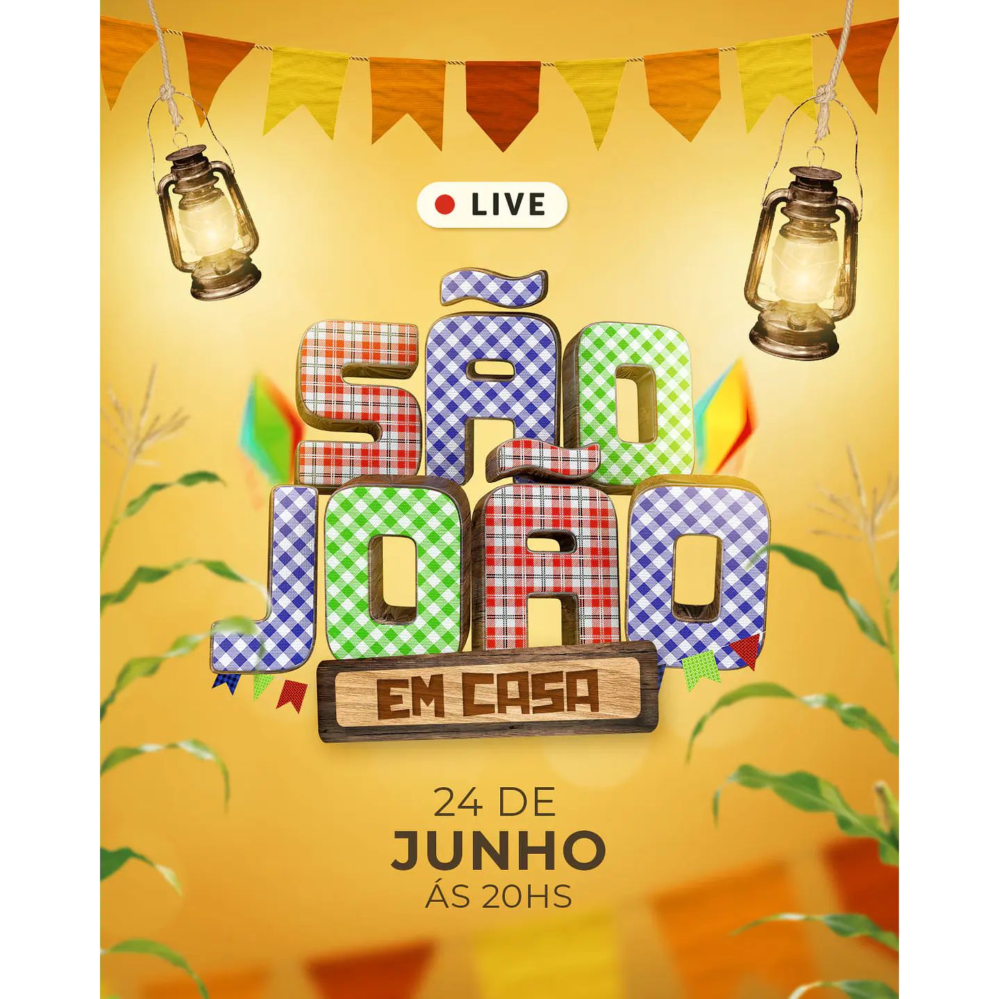 90 Artes Editável Eventos São João PSD Photoshop - Festa Junina  19
