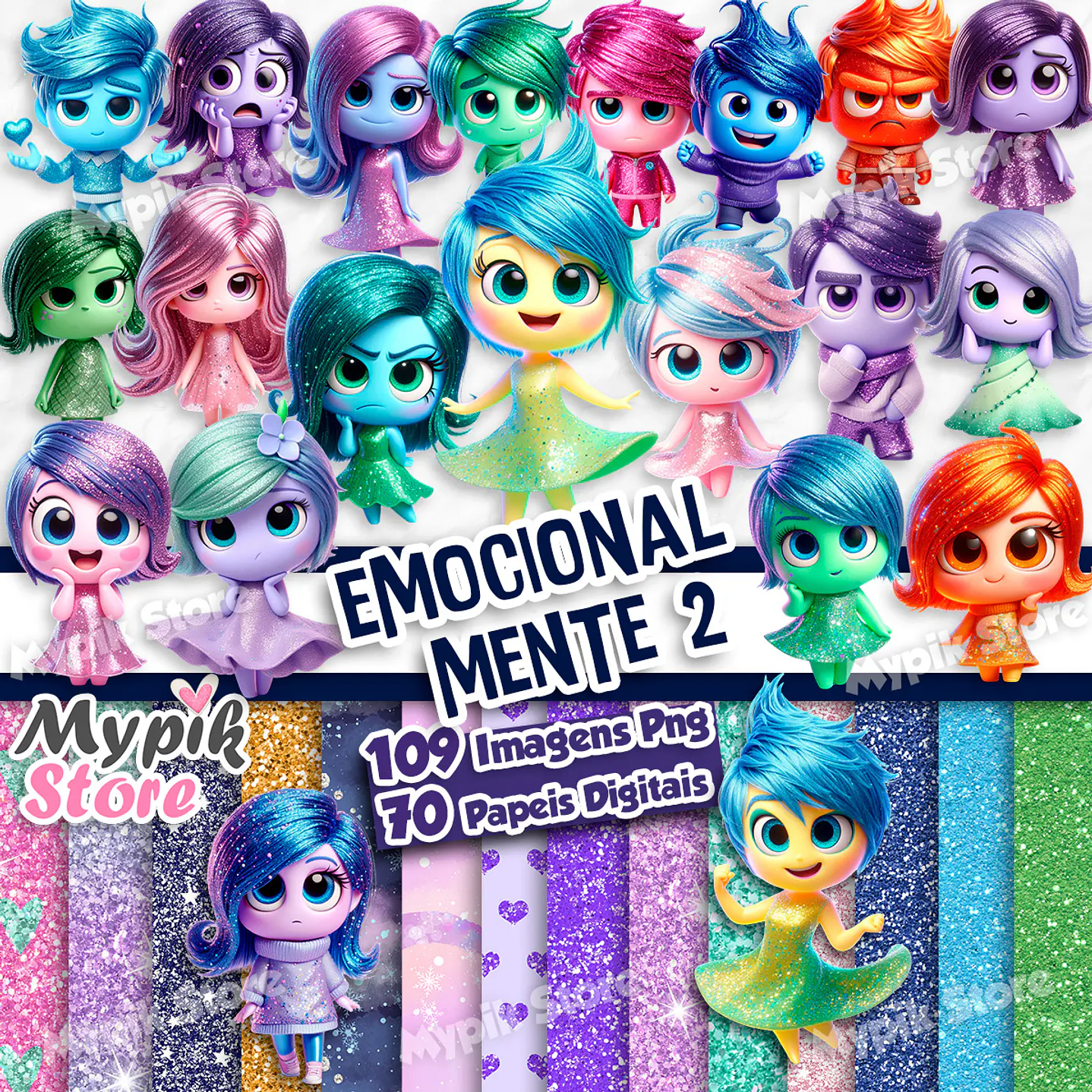 Kit Digital Emocional Mente 2 - Imagens PNG e Papeis Digitais   1