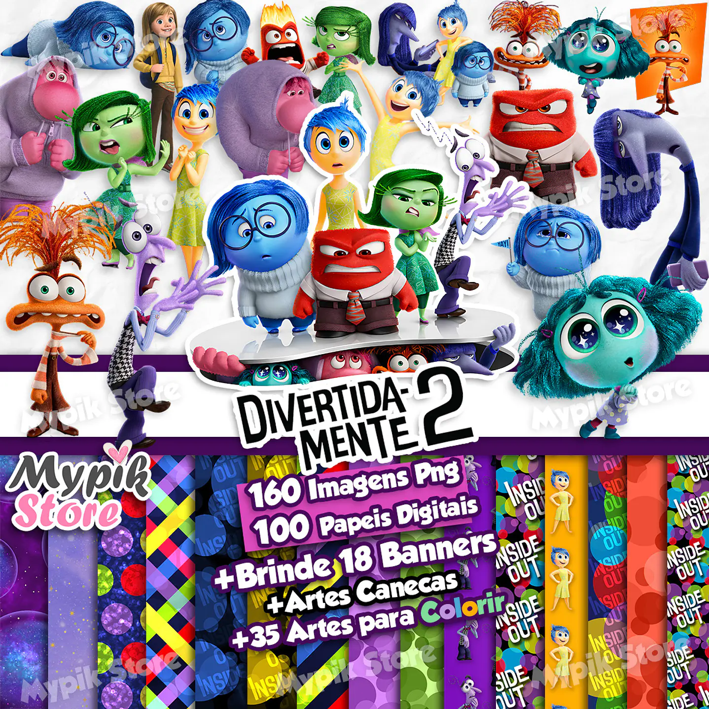 Kit Digital Divertida Mente 2 Imagens PNG 1