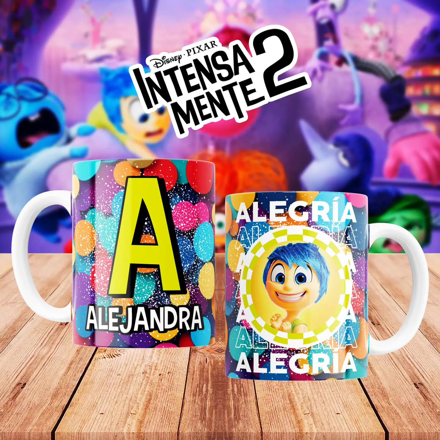 Kit Digital 26 Artes Canecas Divertida Mente 2 - JPG e PSD Editável com Photoshop  3