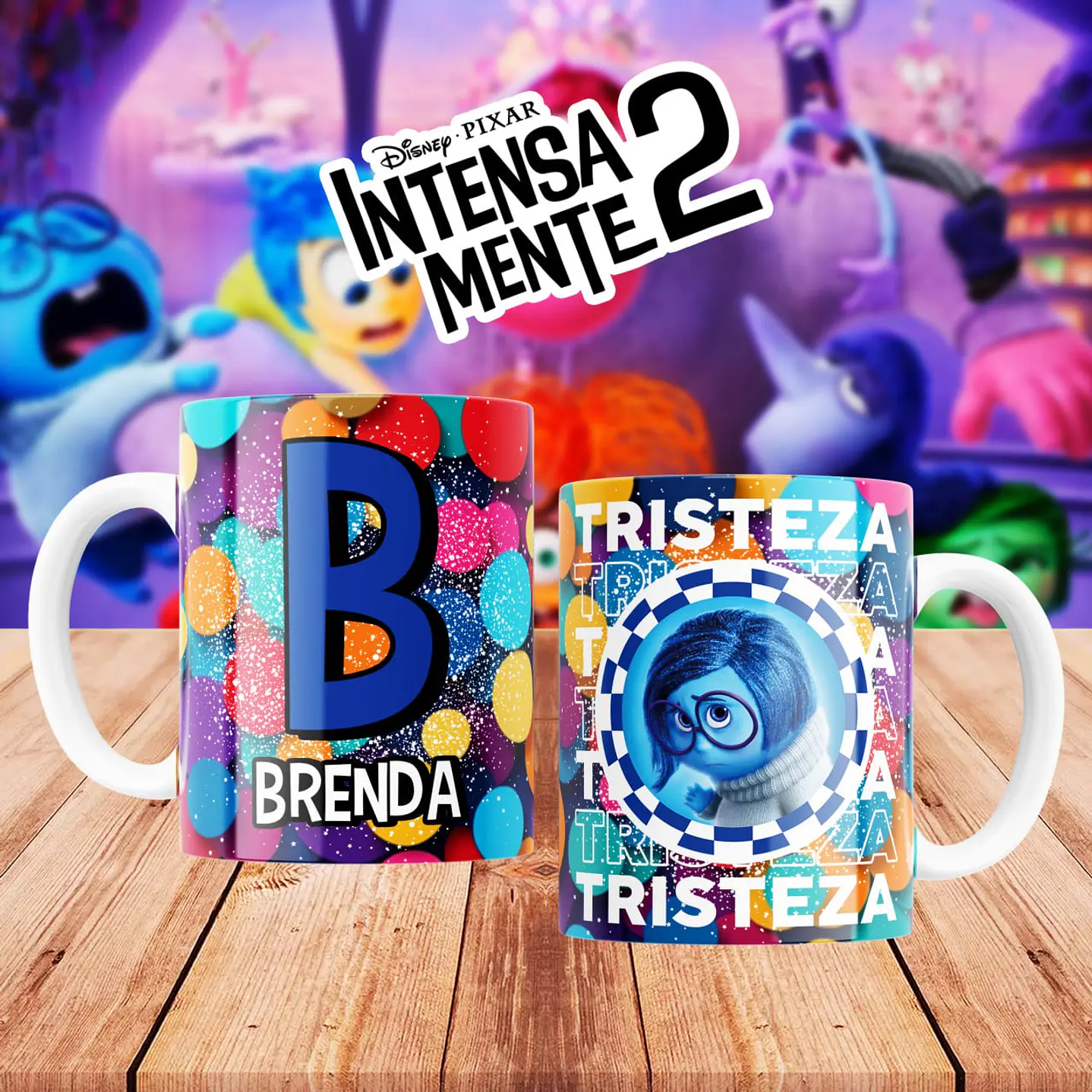 Kit Digital 26 Artes Canecas Divertida Mente 2 - JPG e PSD Editável com Photoshop  4