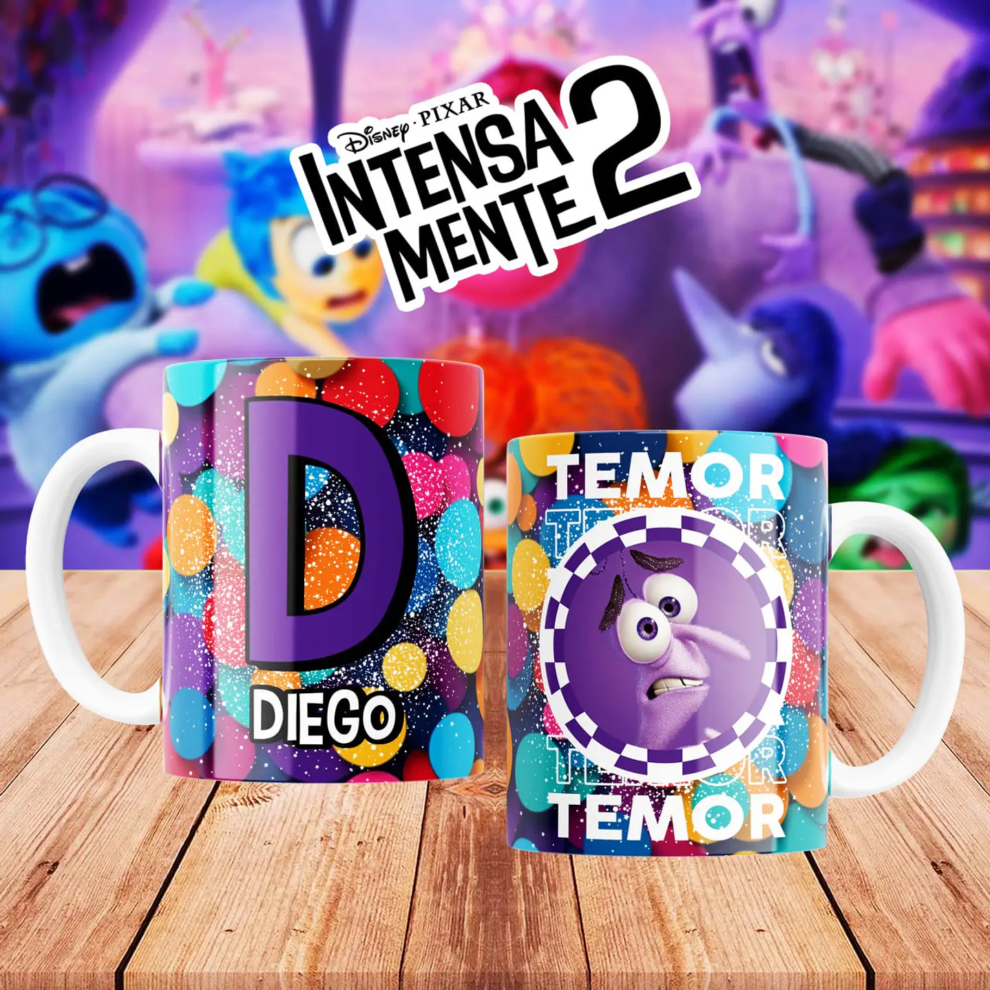 Kit Digital 26 Artes Canecas Divertida Mente 2 - JPG e PSD Editável com Photoshop  6