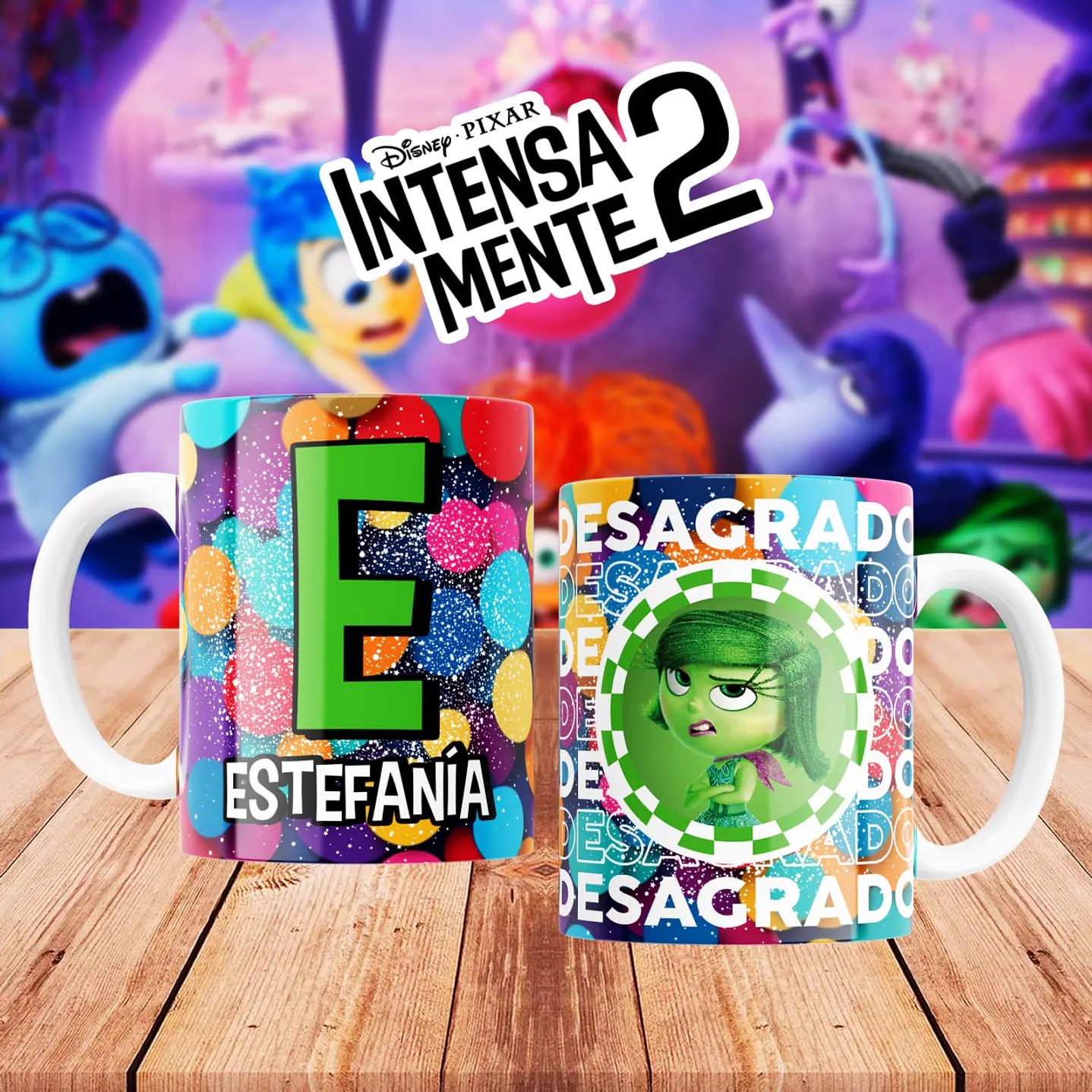 Kit Digital 26 Artes Canecas Divertida Mente 2 - JPG e PSD Editável com Photoshop  7