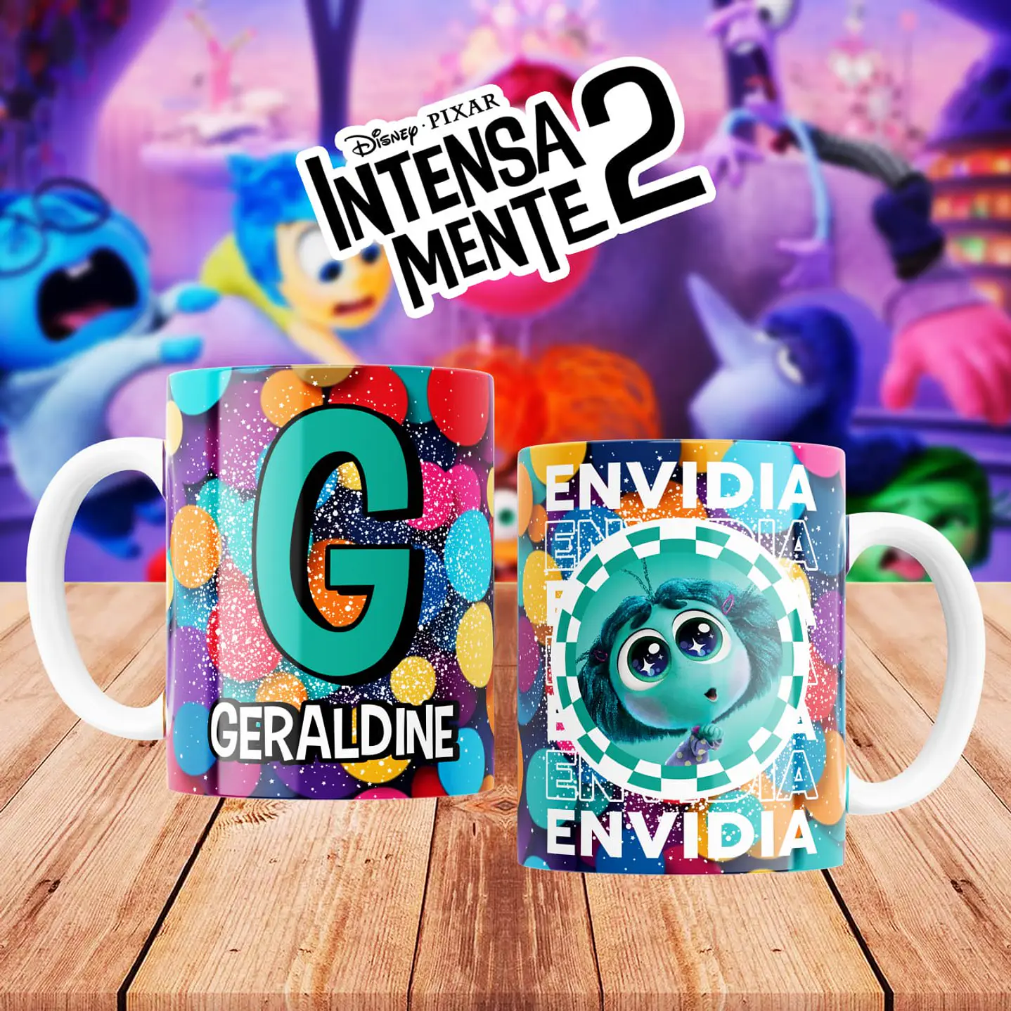 Kit Digital 26 Artes Canecas Divertida Mente 2 - JPG e PSD Editável com Photoshop  9