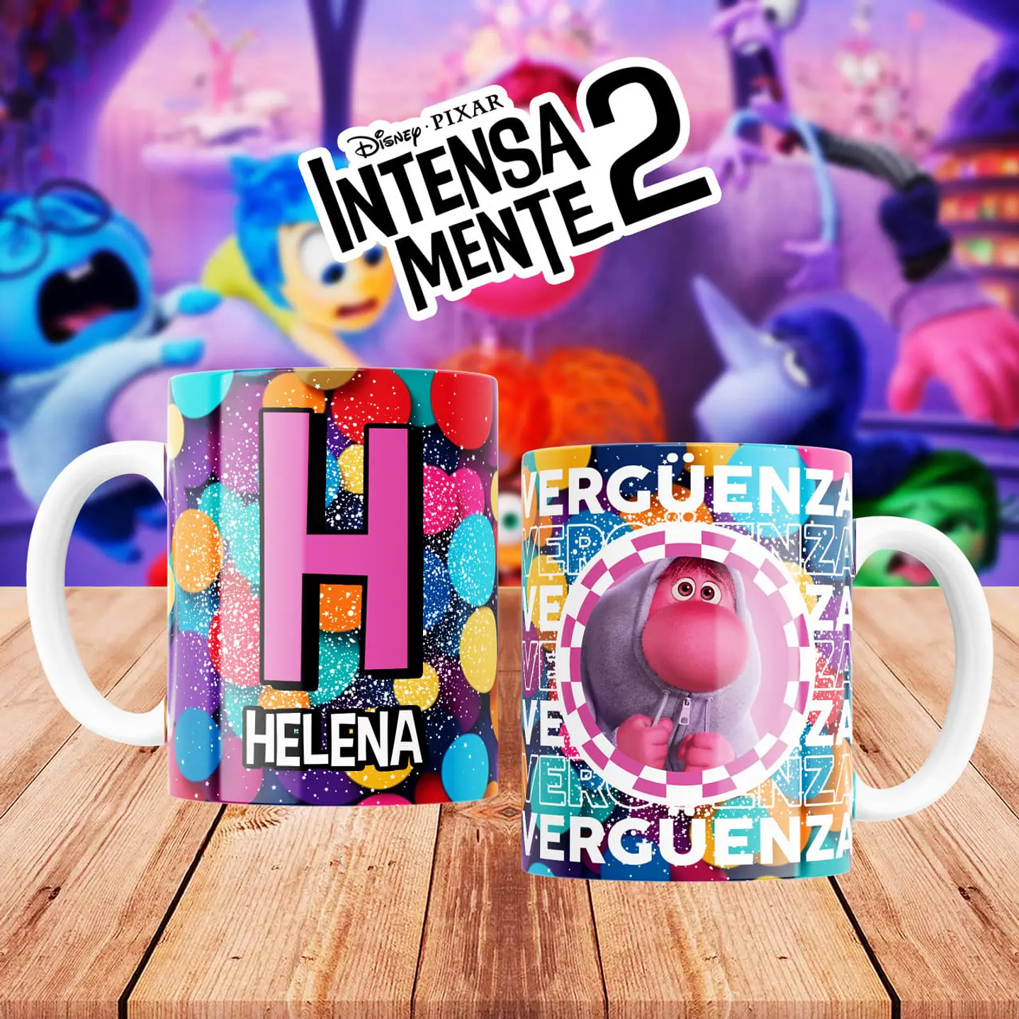 Kit Digital 26 Artes Canecas Divertida Mente 2 - JPG e PSD Editável com Photoshop  10