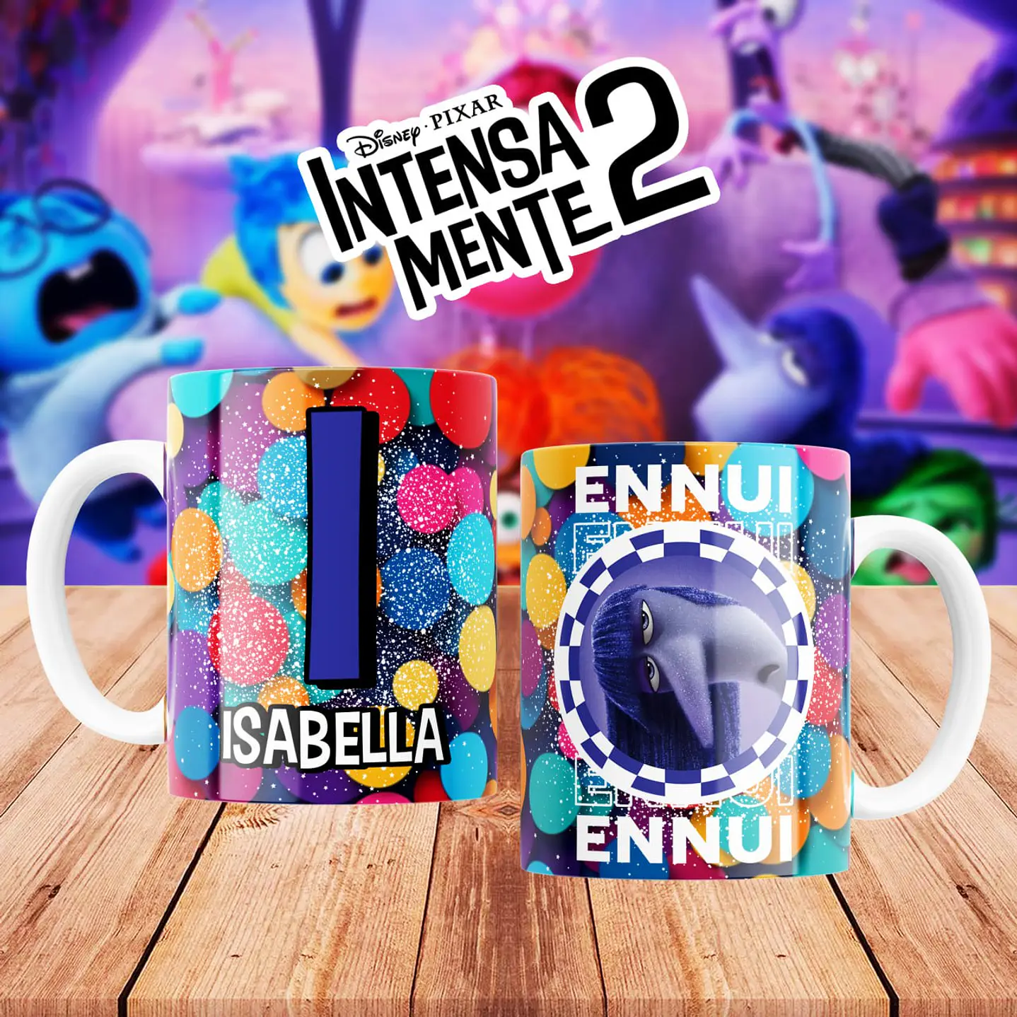 Kit Digital 26 Artes Canecas Divertida Mente 2 - JPG e PSD Editável com Photoshop  11