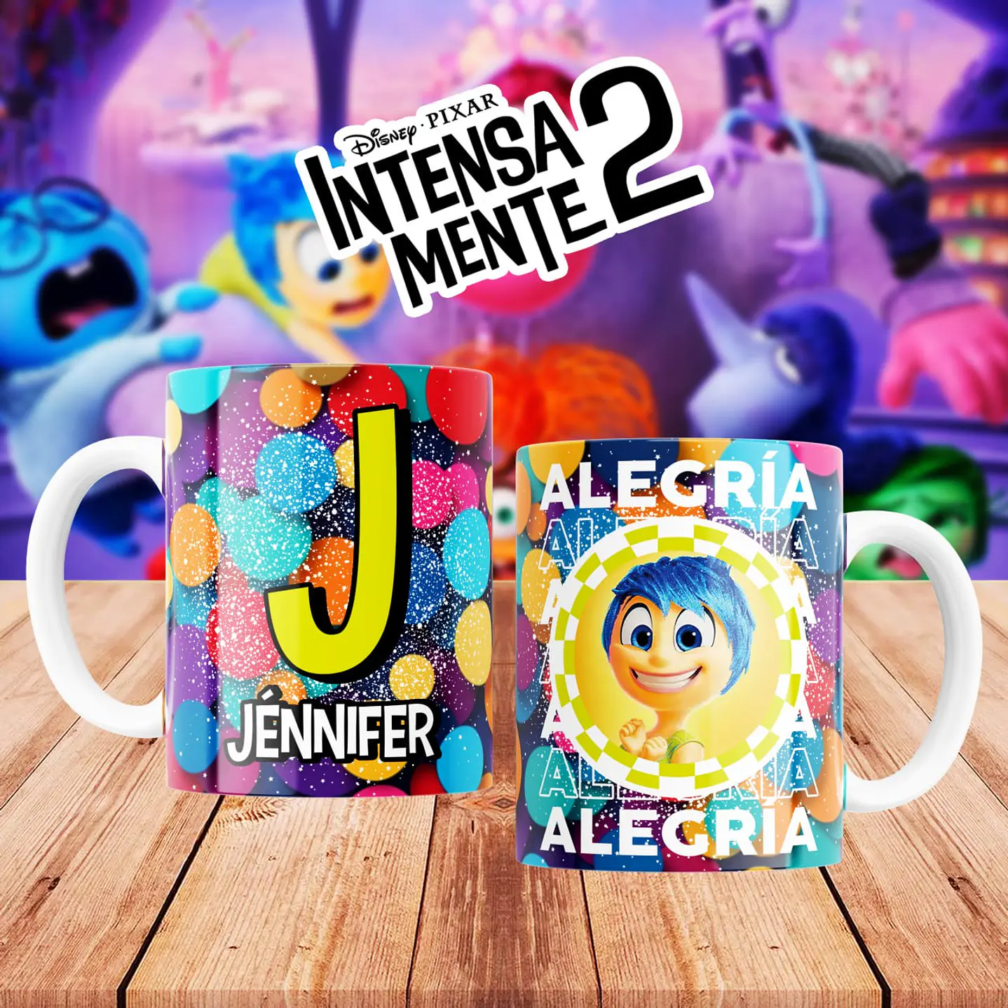 Kit Digital 26 Artes Canecas Divertida Mente 2 - JPG e PSD Editável com Photoshop  12