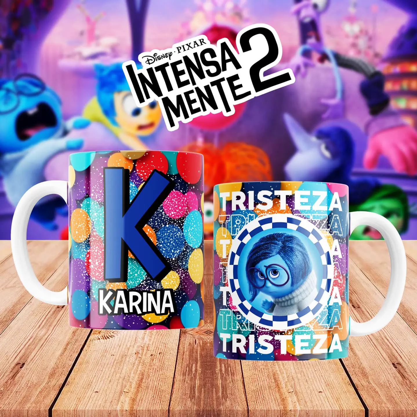 Kit Digital 26 Artes Canecas Divertida Mente 2 - JPG e PSD Editável com Photoshop  13
