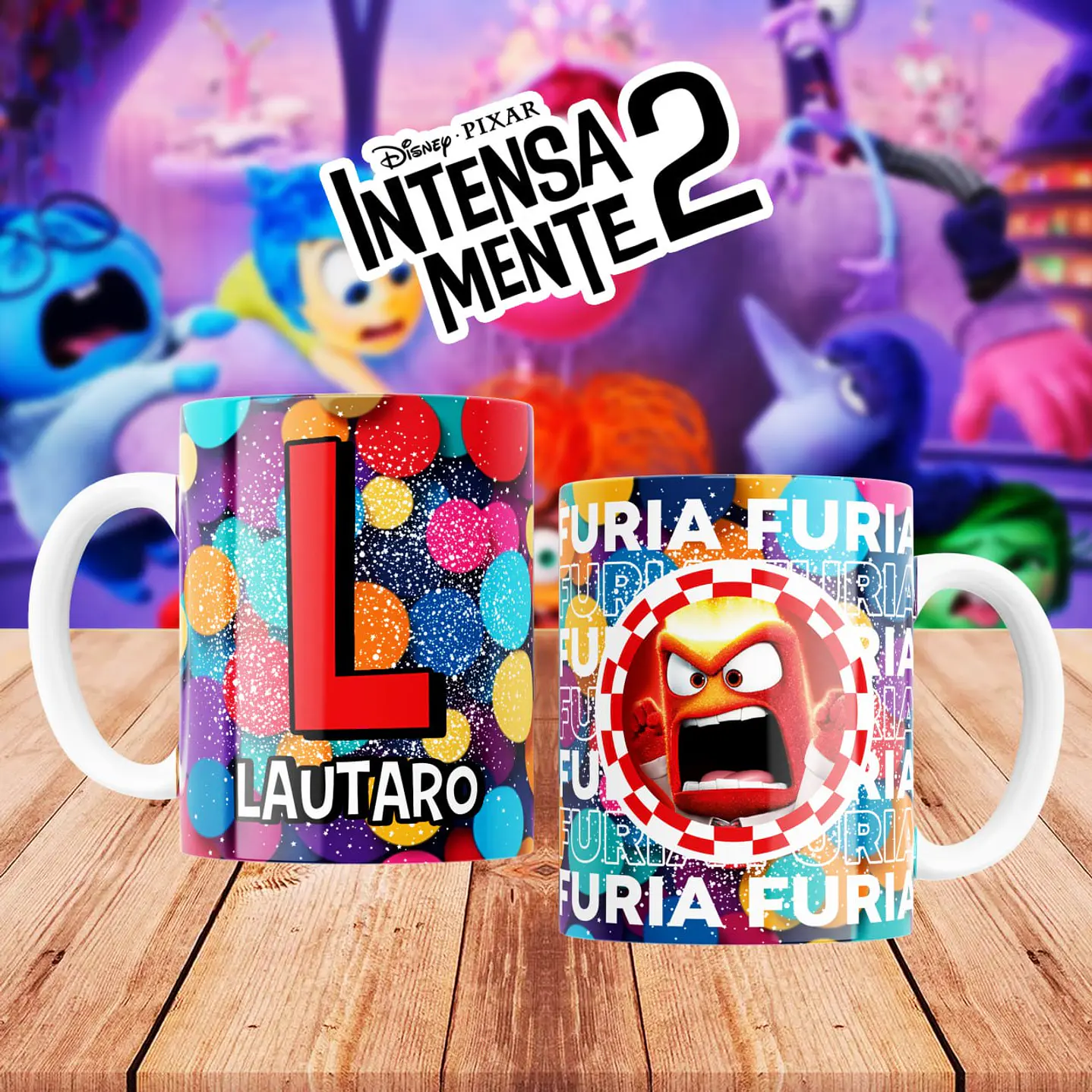 Kit Digital 26 Artes Canecas Divertida Mente 2 - JPG e PSD Editável com Photoshop  14