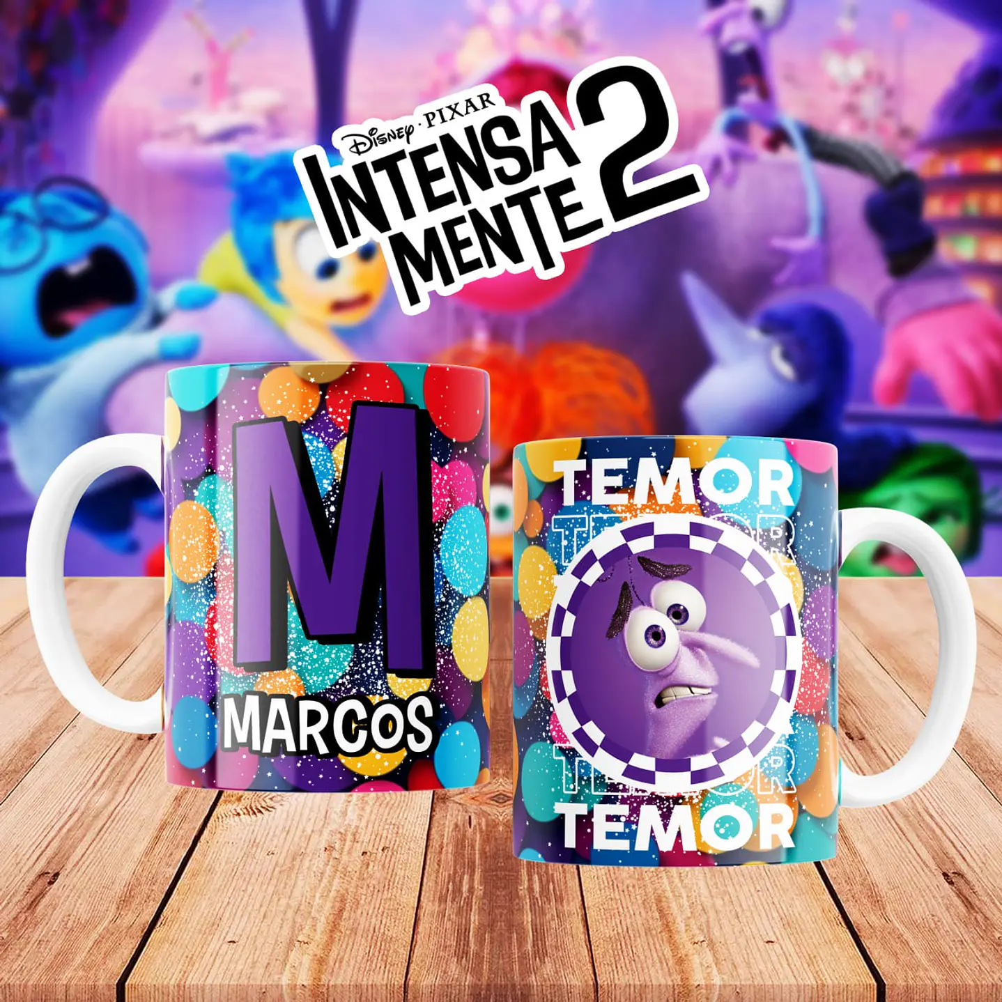 Kit Digital 26 Artes Canecas Divertida Mente 2 - JPG e PSD Editável com Photoshop  15