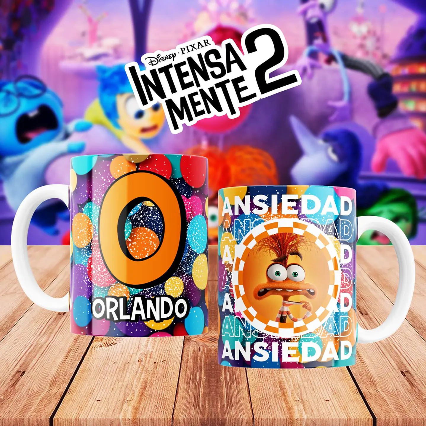 Kit Digital 26 Artes Canecas Divertida Mente 2 - JPG e PSD Editável com Photoshop  17
