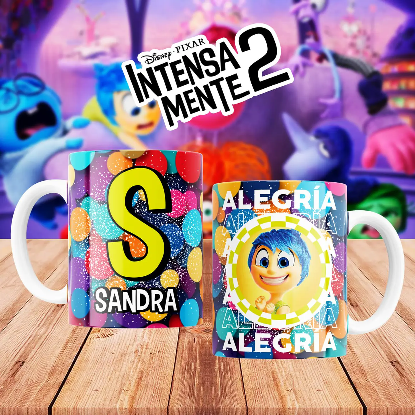 Kit Digital 26 Artes Canecas Divertida Mente 2 - JPG e PSD Editável com Photoshop  21