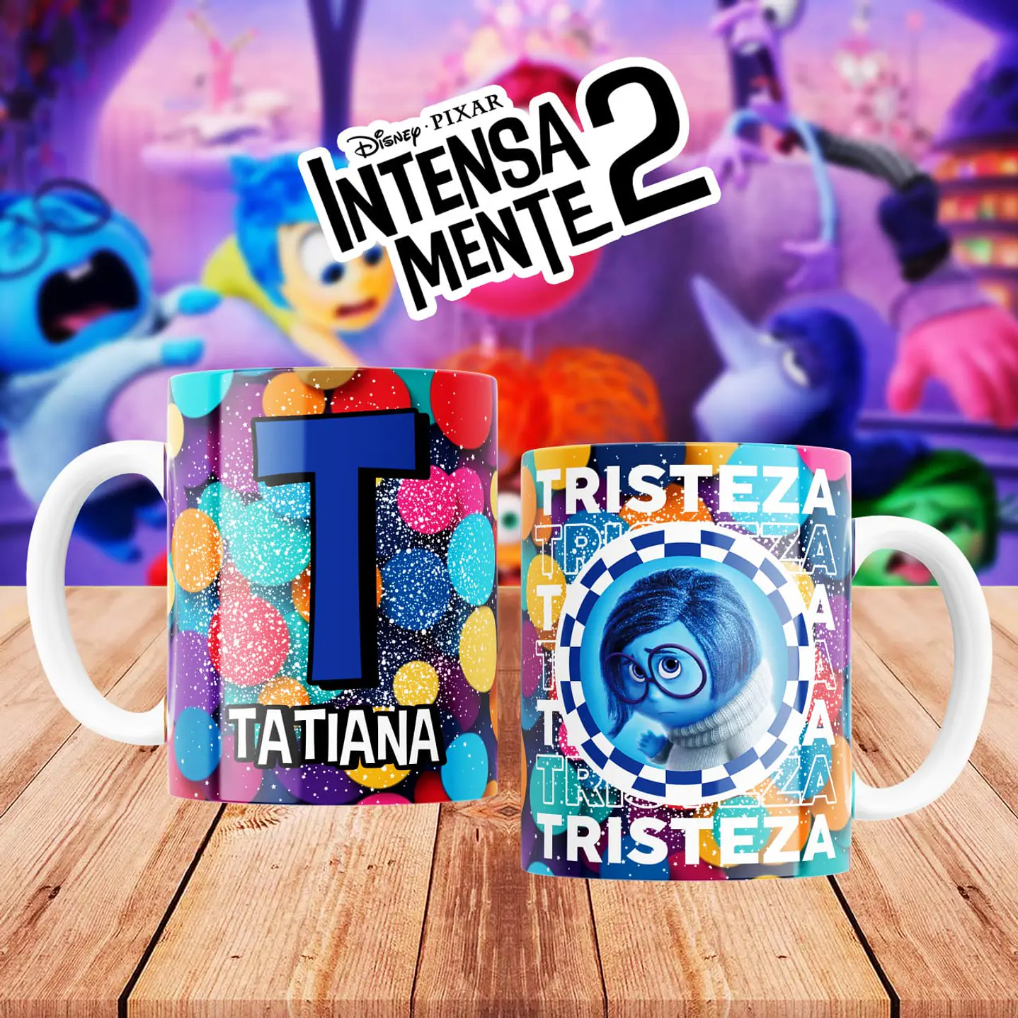 Kit Digital 26 Artes Canecas Divertida Mente 2 - JPG e PSD Editável com Photoshop  22