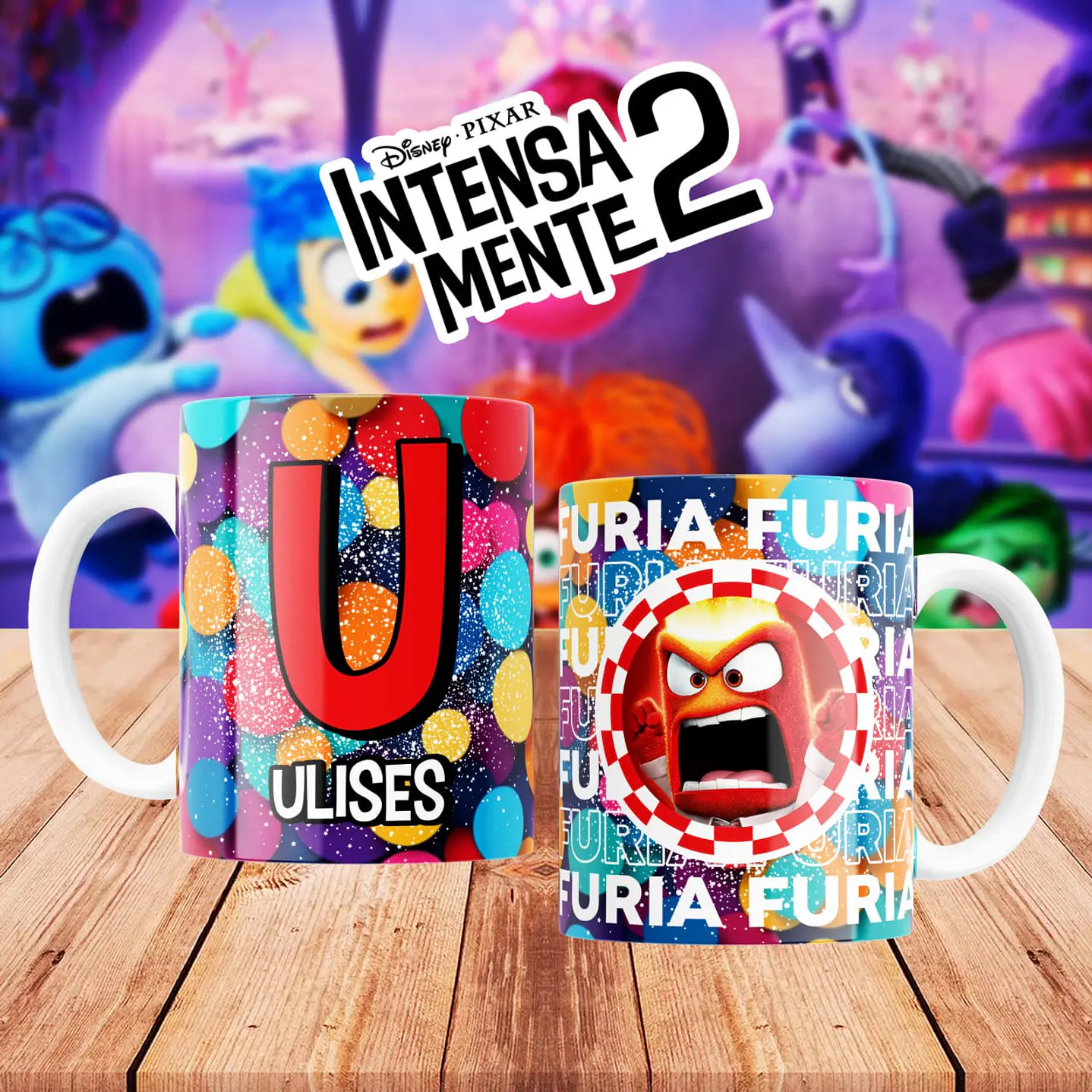 Kit Digital 26 Artes Canecas Divertida Mente 2 - JPG e PSD Editável com Photoshop  23