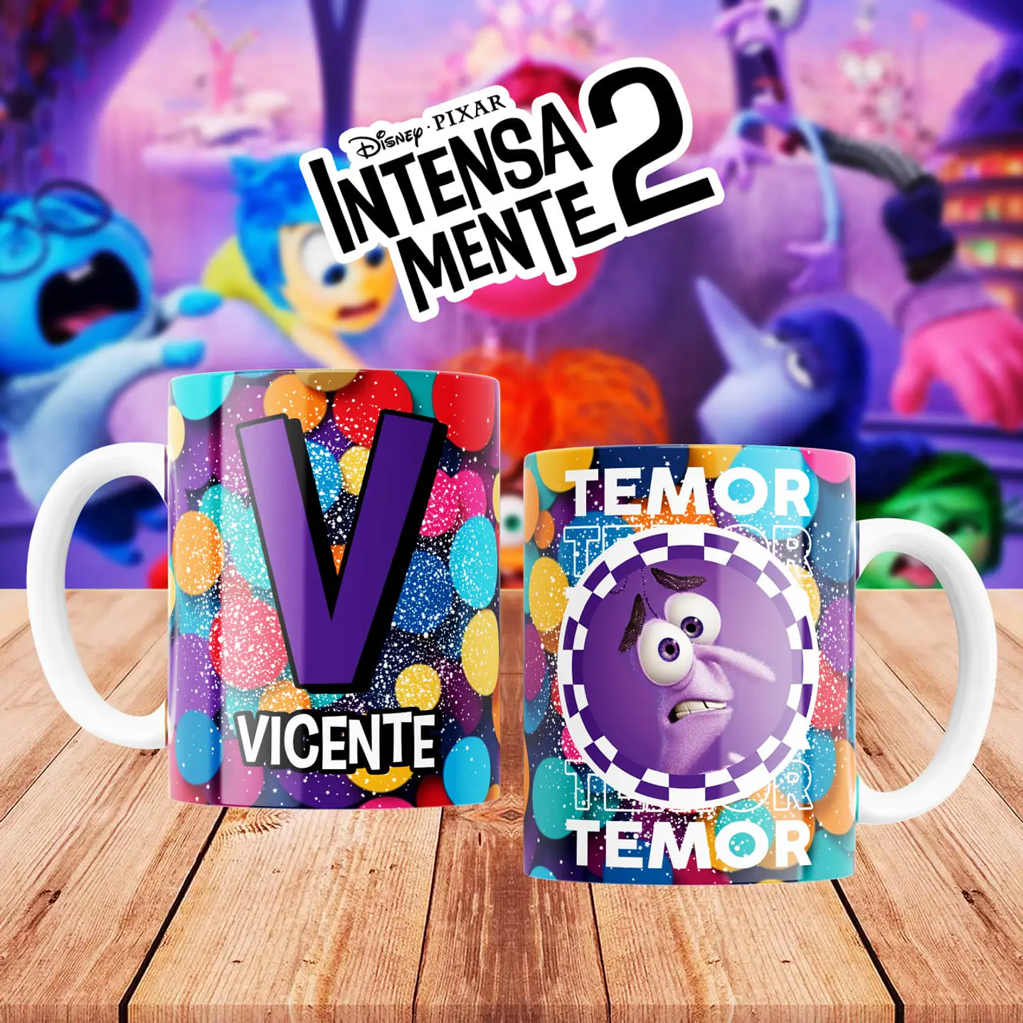 Kit Digital 26 Artes Canecas Divertida Mente 2 - JPG e PSD Editável com Photoshop  24