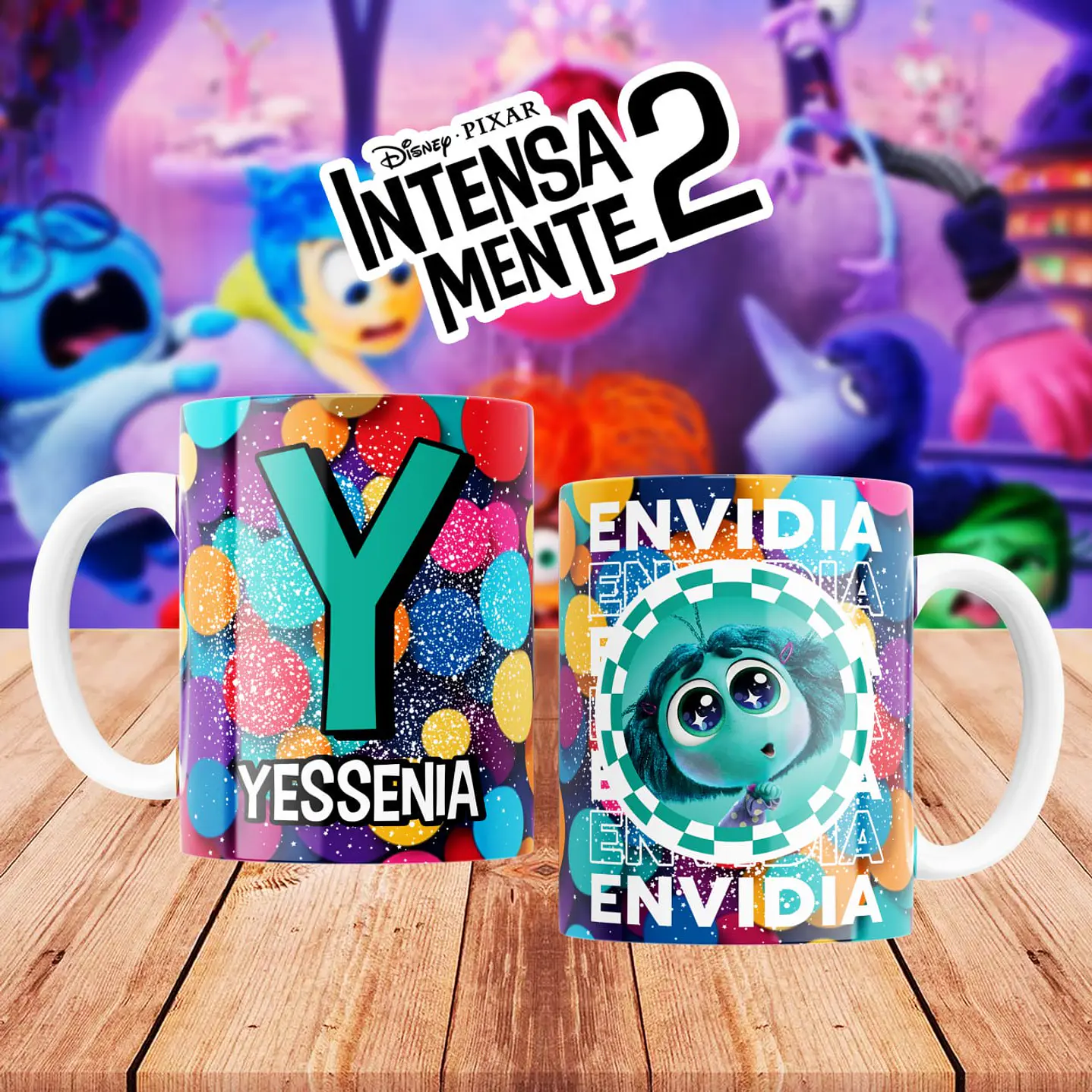 Kit Digital 26 Artes Canecas Divertida Mente 2 - JPG e PSD Editável com Photoshop  27