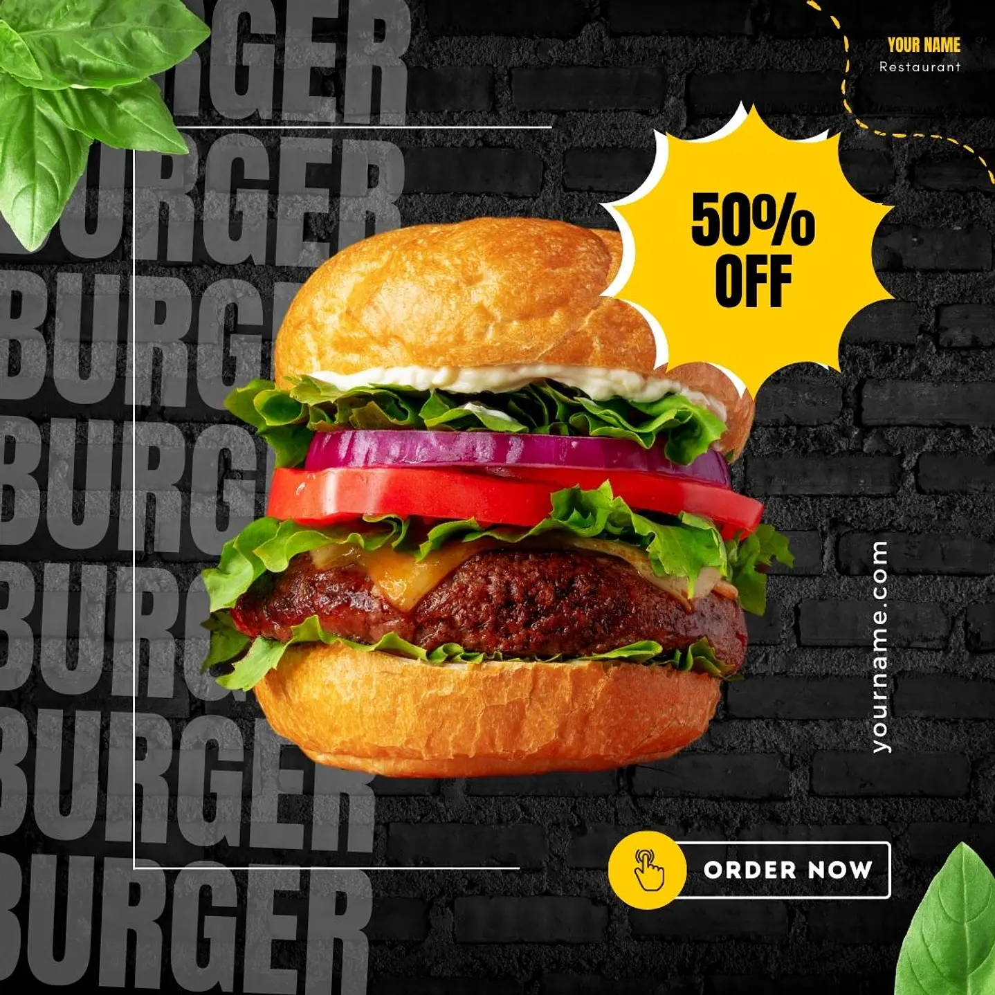 250 Modelos de Artes Comida - Editável com Canva 12