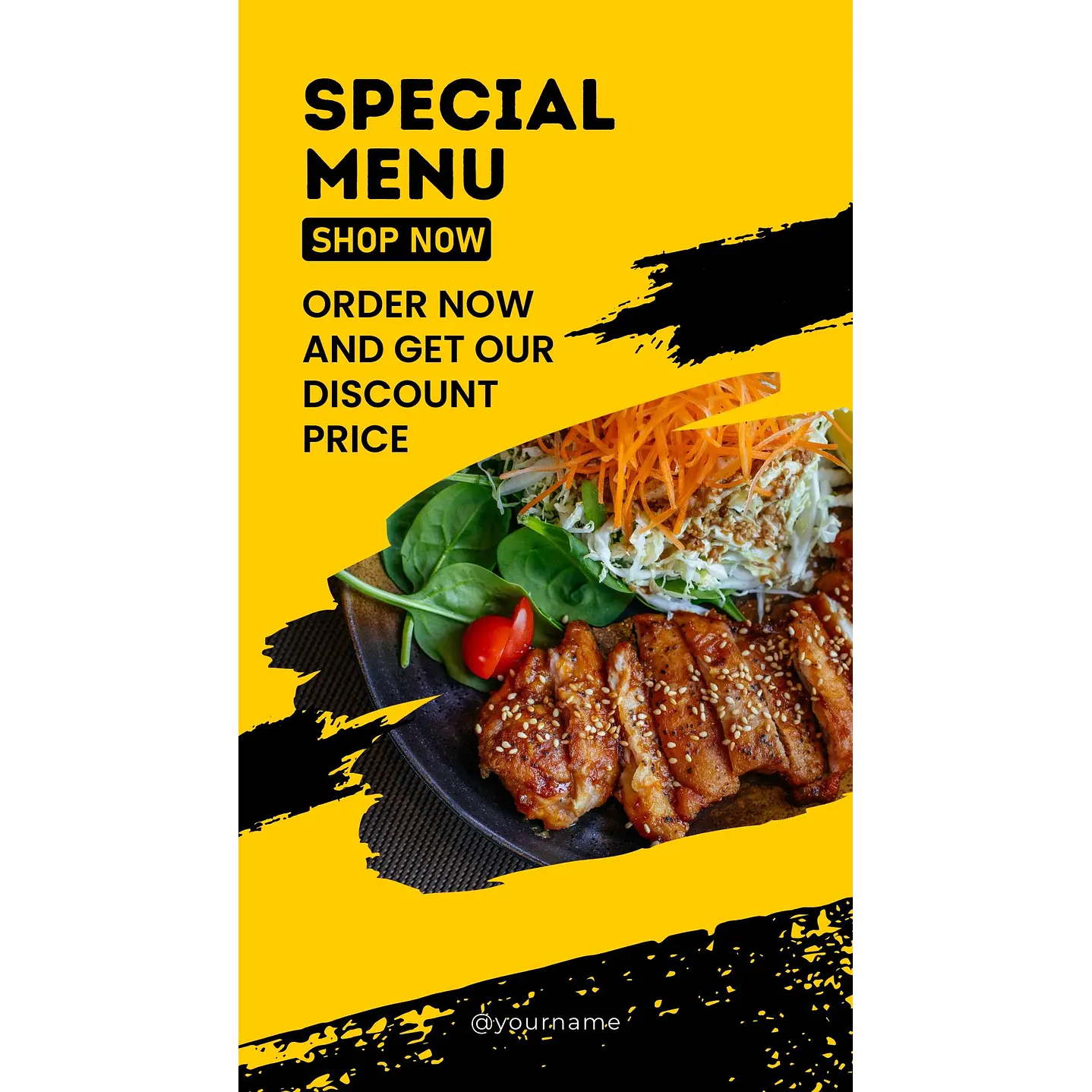 250 Modelos de Artes Comida - Editável com Canva 41