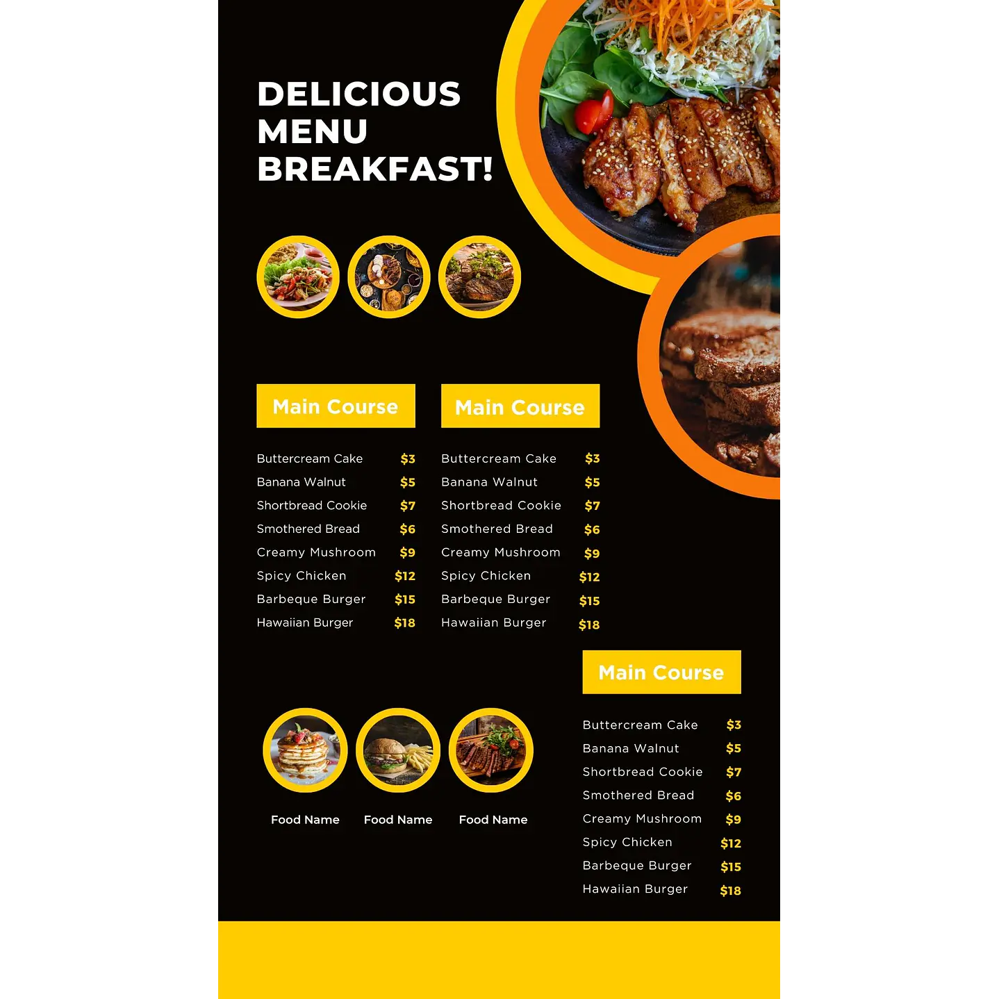 250 Modelos de Artes Comida - Editável com Canva 45