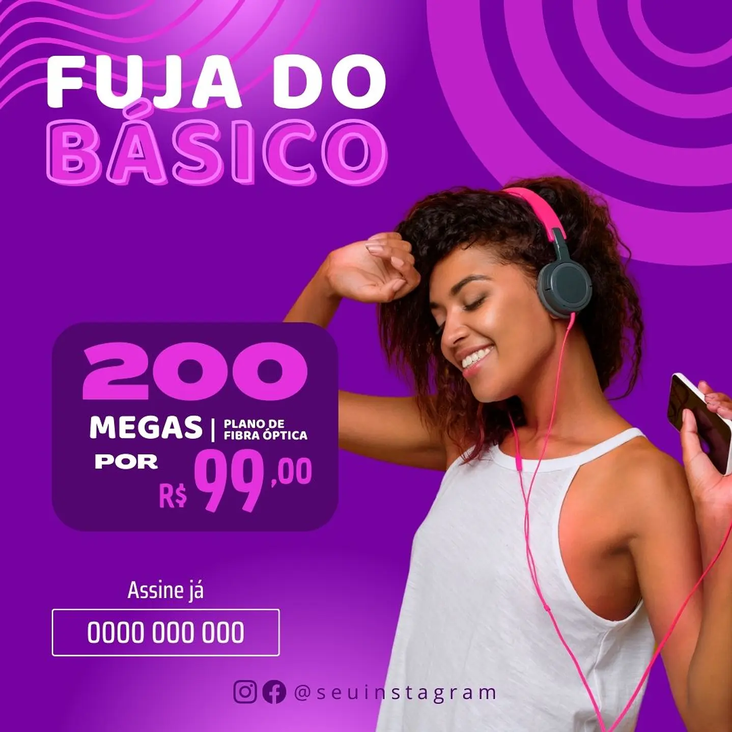 Pack 110 Modelos de Artes Provedor de Internet  - Editável com Canva 6