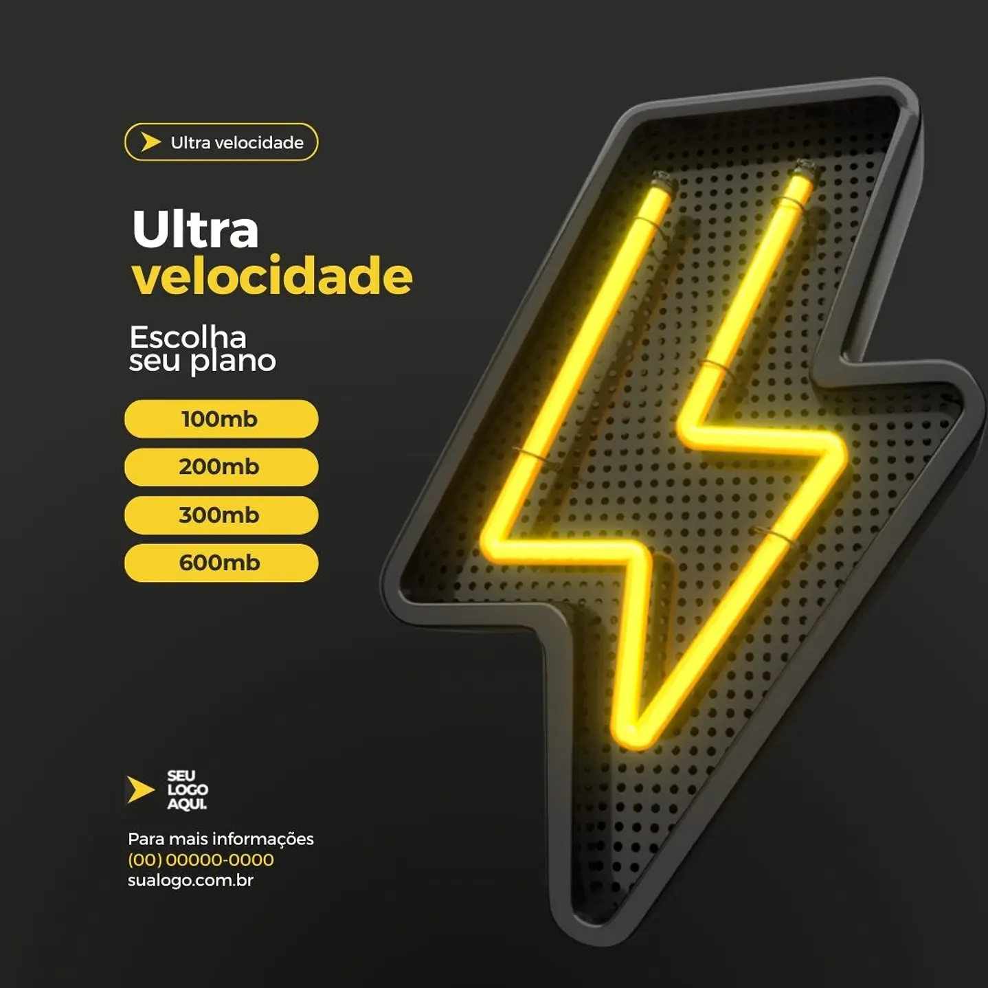 Pack 110 Modelos de Artes Provedor de Internet  - Editável com Canva 10