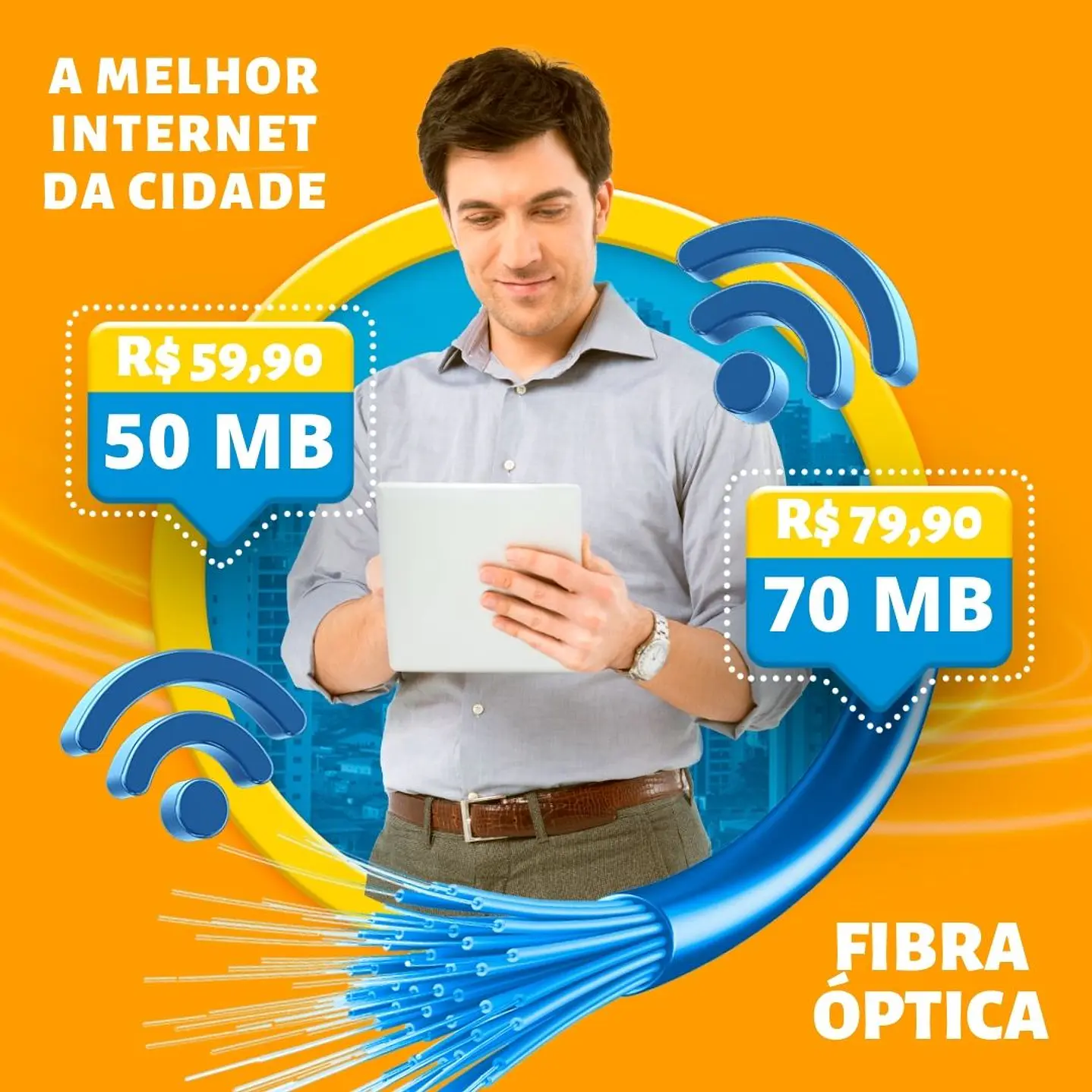 Pack 110 Modelos de Artes Provedor de Internet  - Editável com Canva 13