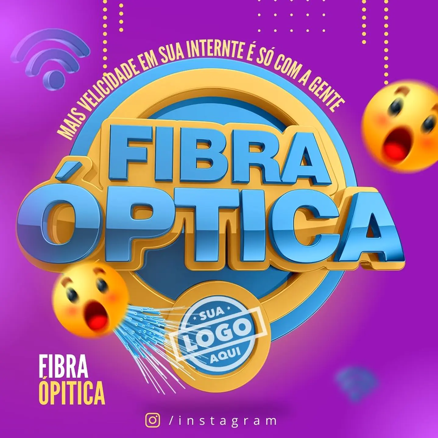 Pack 110 Modelos de Artes Provedor de Internet  - Editável com Canva 14