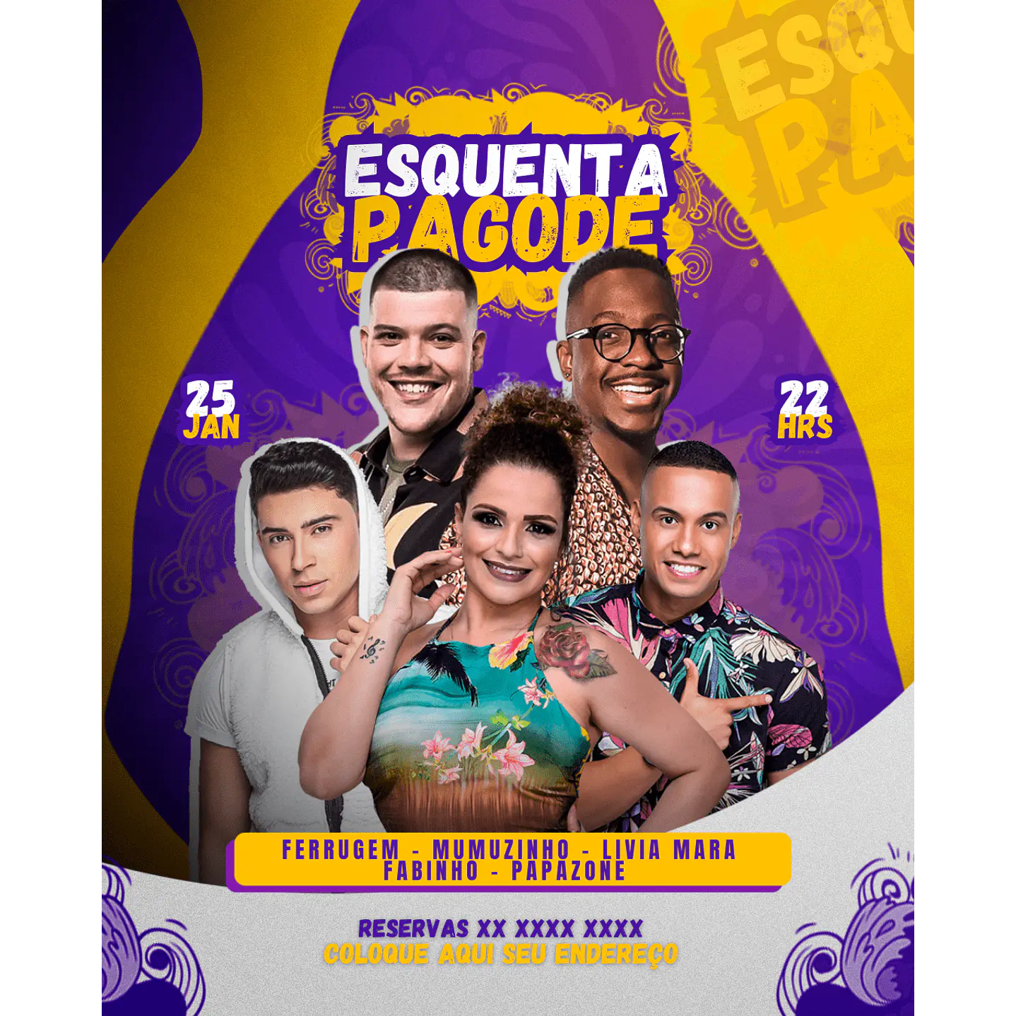 170 Modelos de Artes para Shows e Eventos  - Editável com Canva  4
