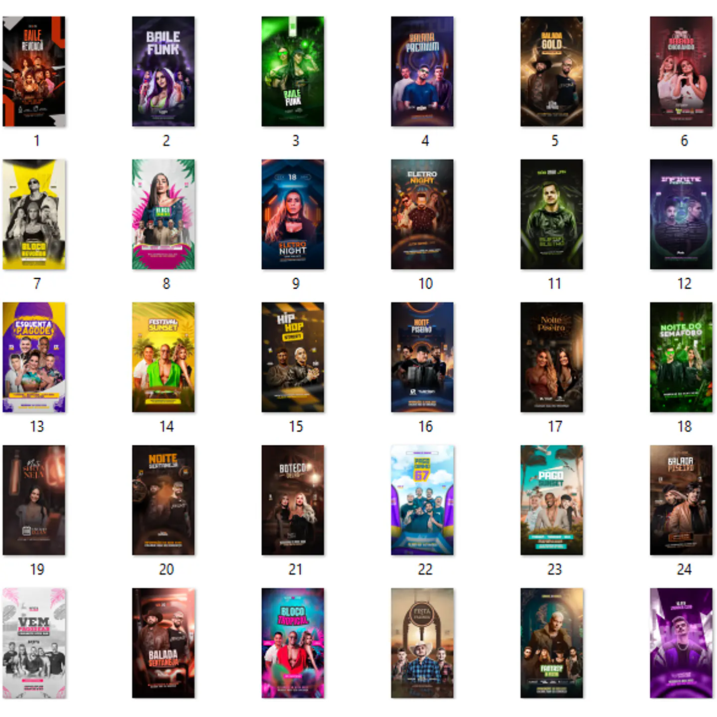 170 Modelos de Artes para Shows e Eventos  - Editável com Canva  11