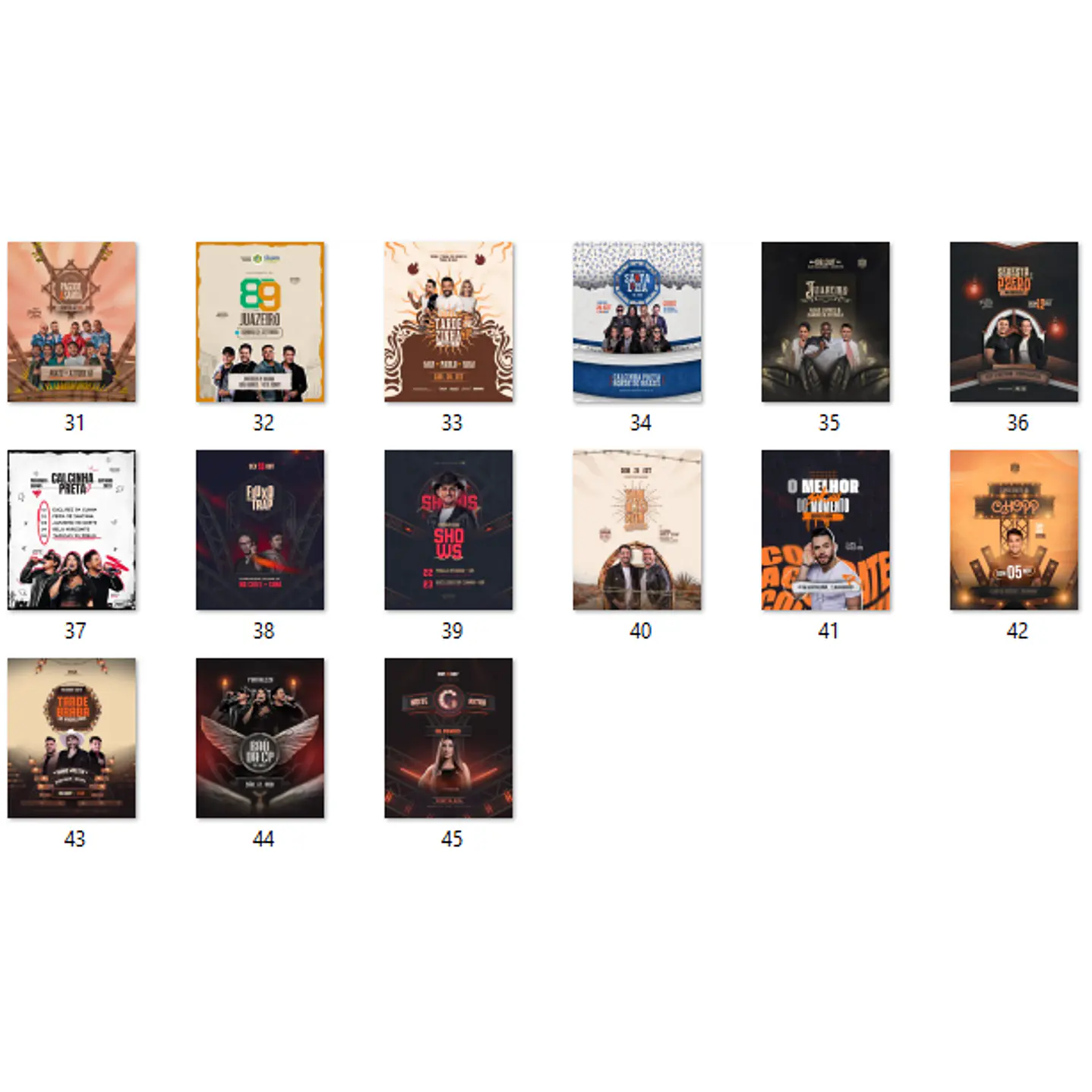 170 Modelos de Artes para Shows e Eventos  - Editável com Canva  14